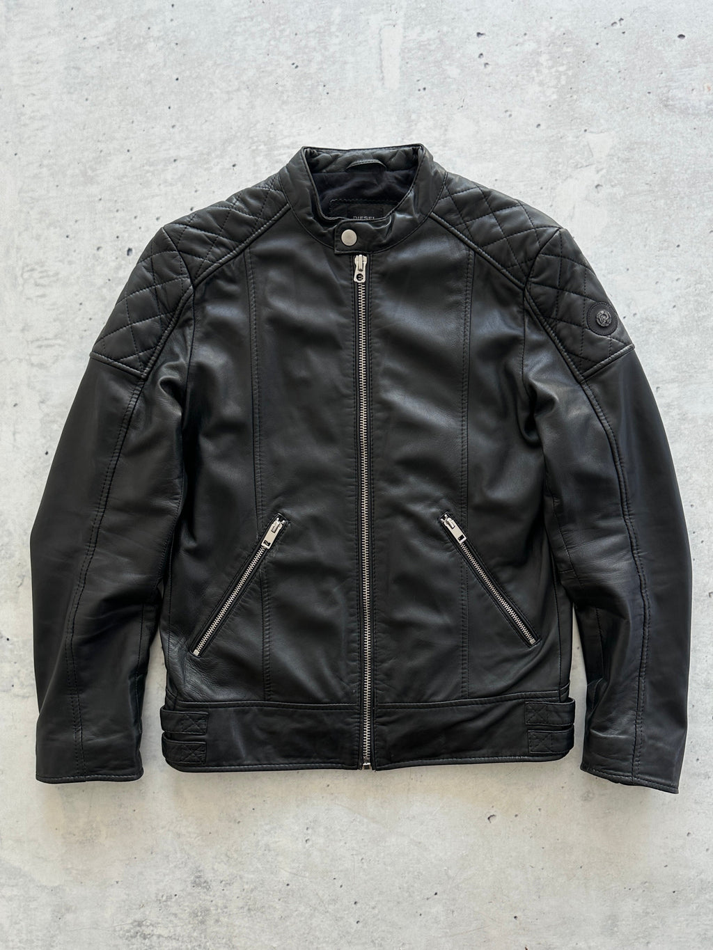Diesel soft lamb Leather L-Martin 900 zip up Jacket (S)