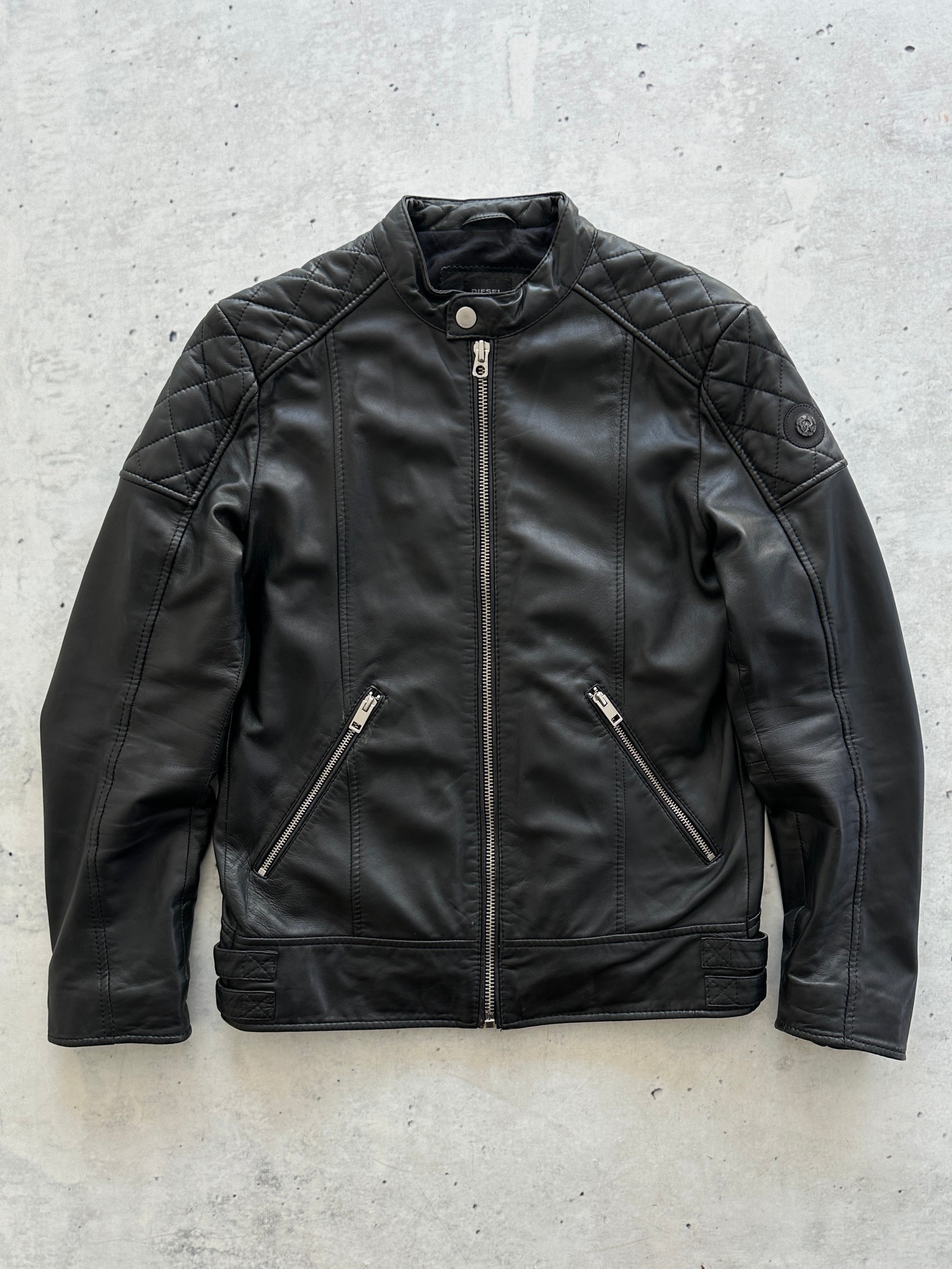Diesel soft lamb Leather L-Martin 900 zip up Jacket (S)