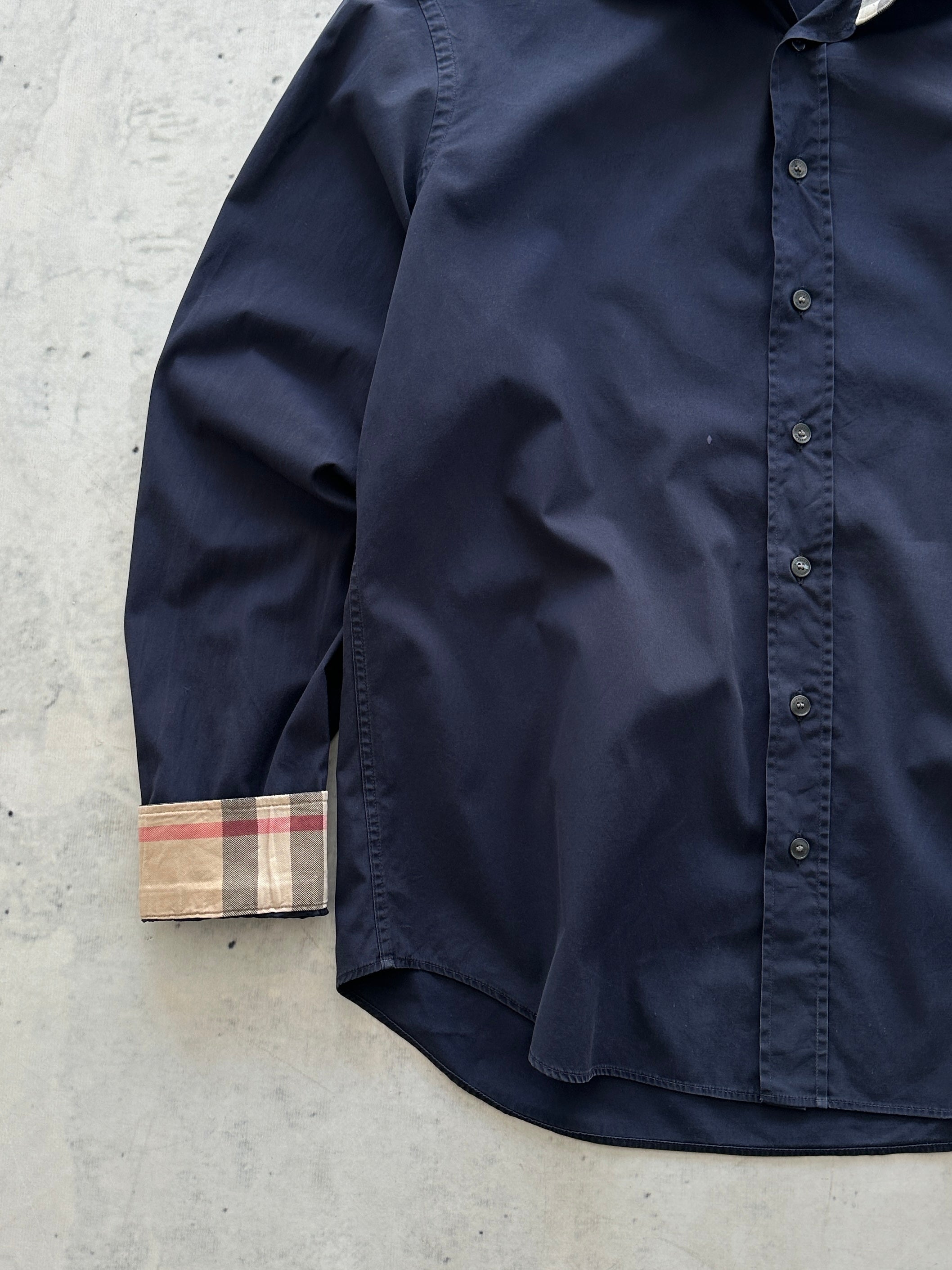 00's Burberry Brit Nova Check Long Sleeve Shirt (M)