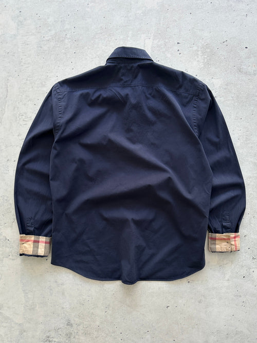 00's Burberry Brit Nova Check Long Sleeve Shirt (M)
