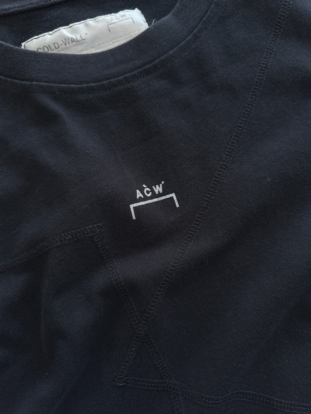 A Cold Wall ACW asymmetric stitch Heavyweight T Shirt (XL)