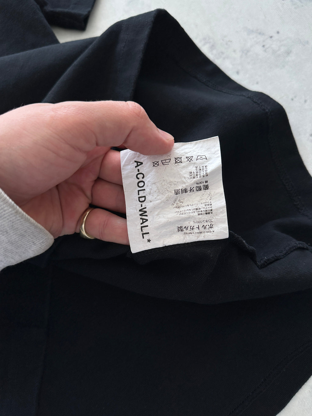 A Cold Wall ACW asymmetric stitch Heavyweight T Shirt (XL)