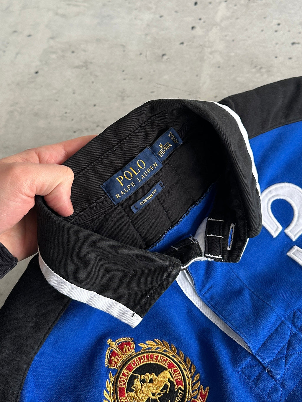 Ralph Lauren Spell Out Heavyweight Rugby Shirt (M)