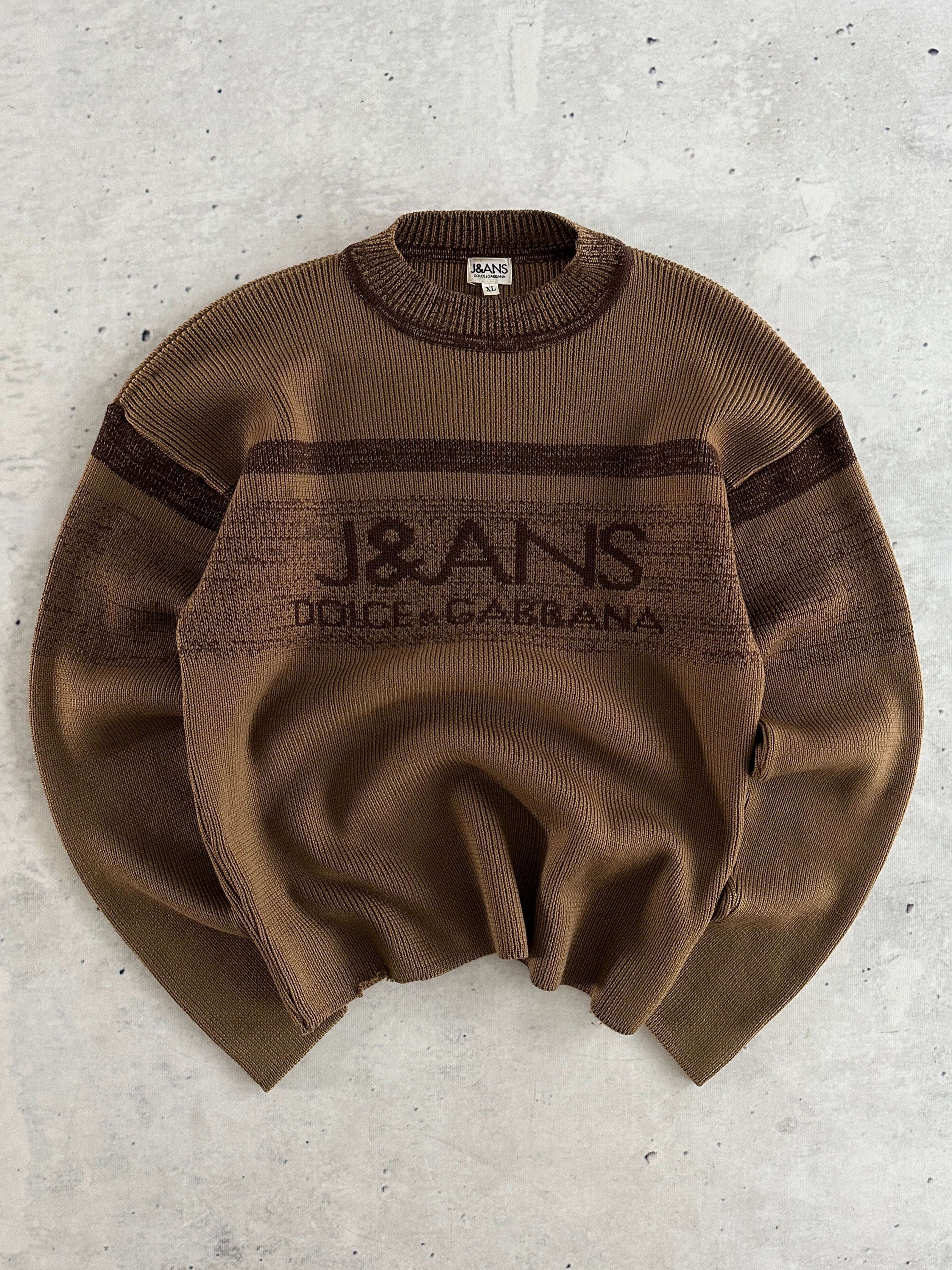90's Dolce & Gabbana Chunky Knit Crewneck Jumper (Women's M)