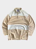 Vintage Avirex Stripe Long Sleeve Polo Shirt (L)