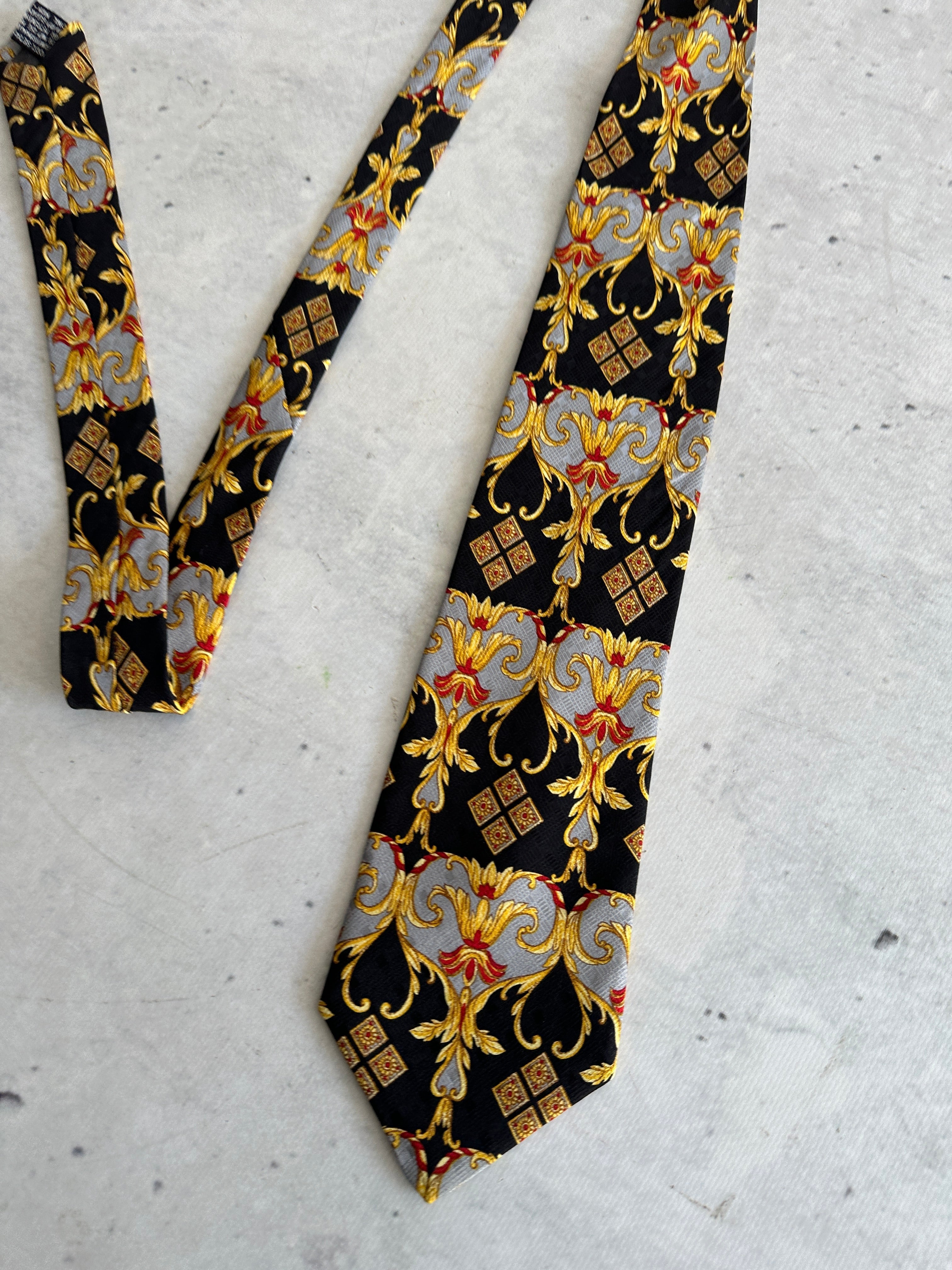 V2 by Versace Patterned Silk Tie (One Size)