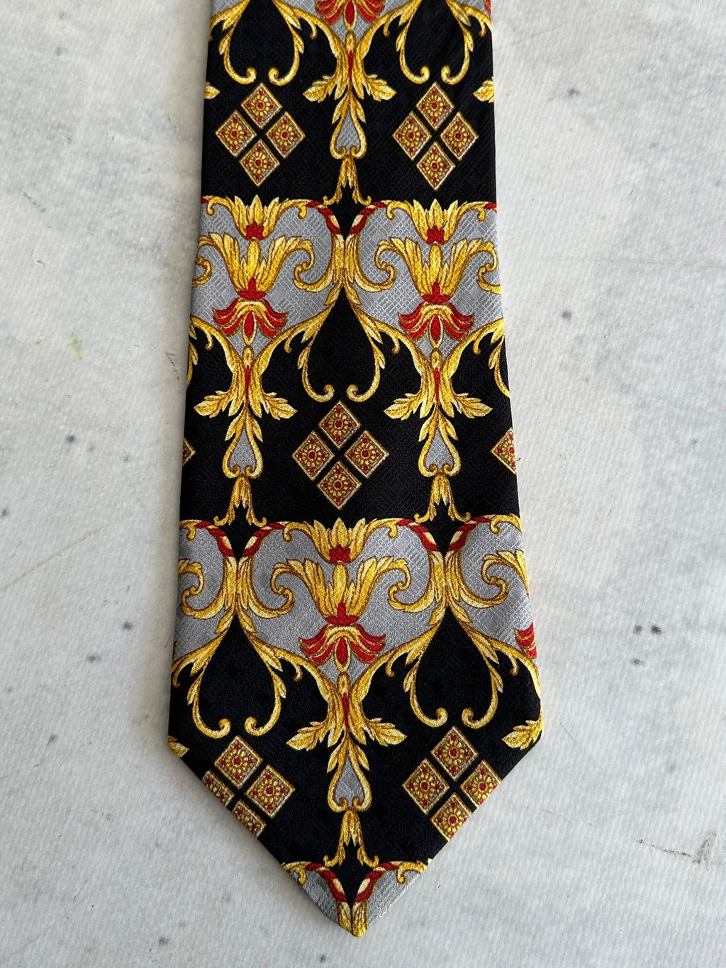 V2 by Versace Patterned Silk Tie (One Size)