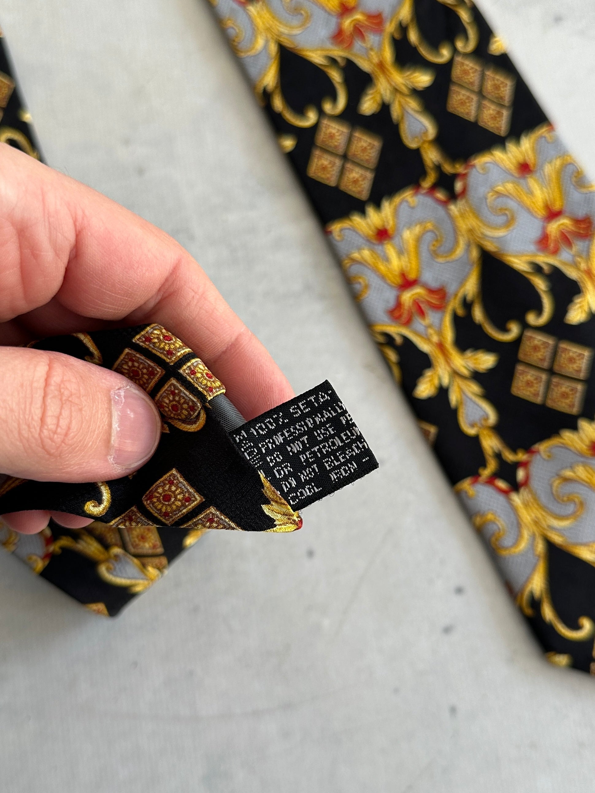 V2 by Versace Patterned Silk Tie (One Size)