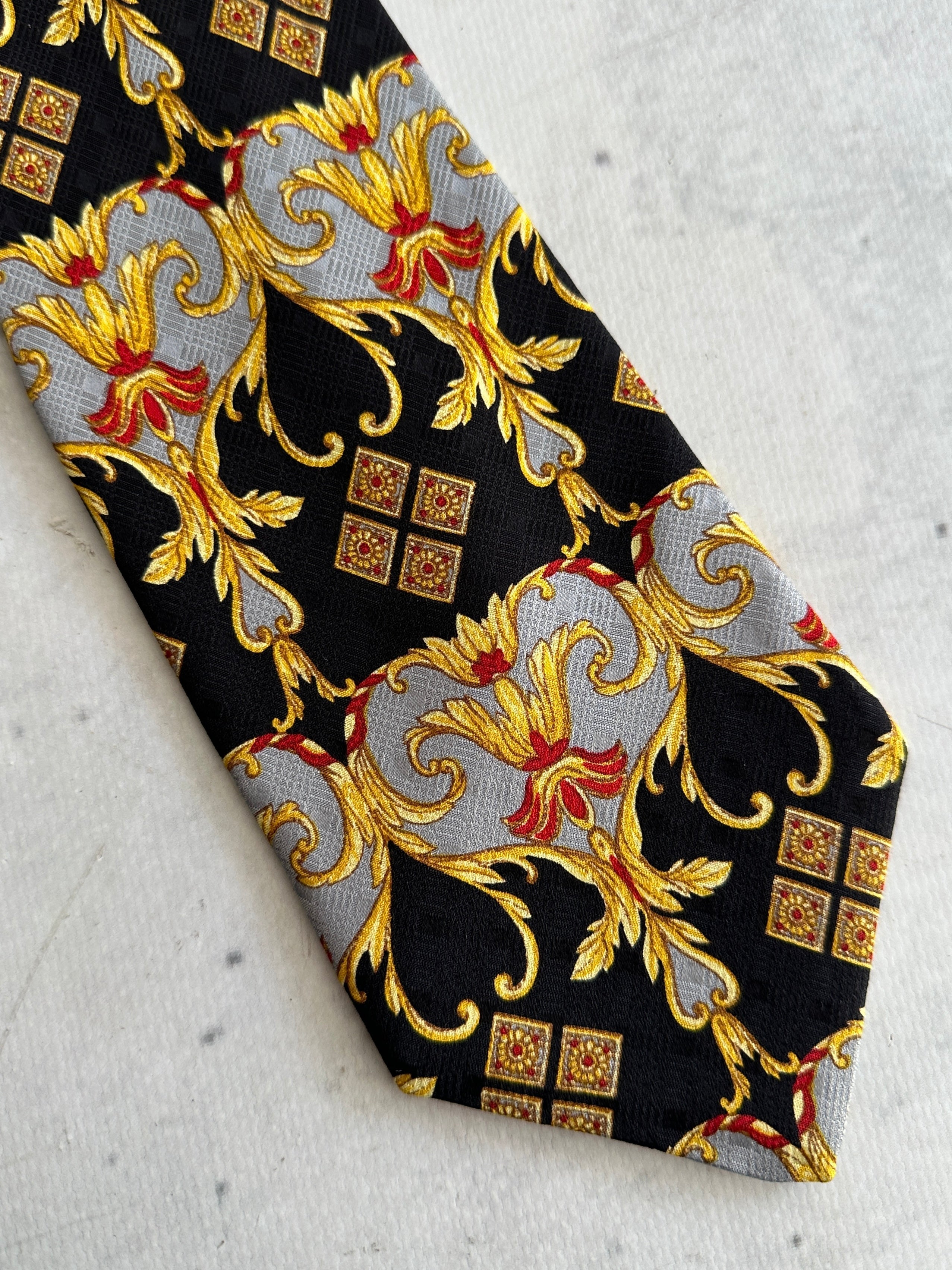 V2 by Versace Patterned Silk Tie (One Size)