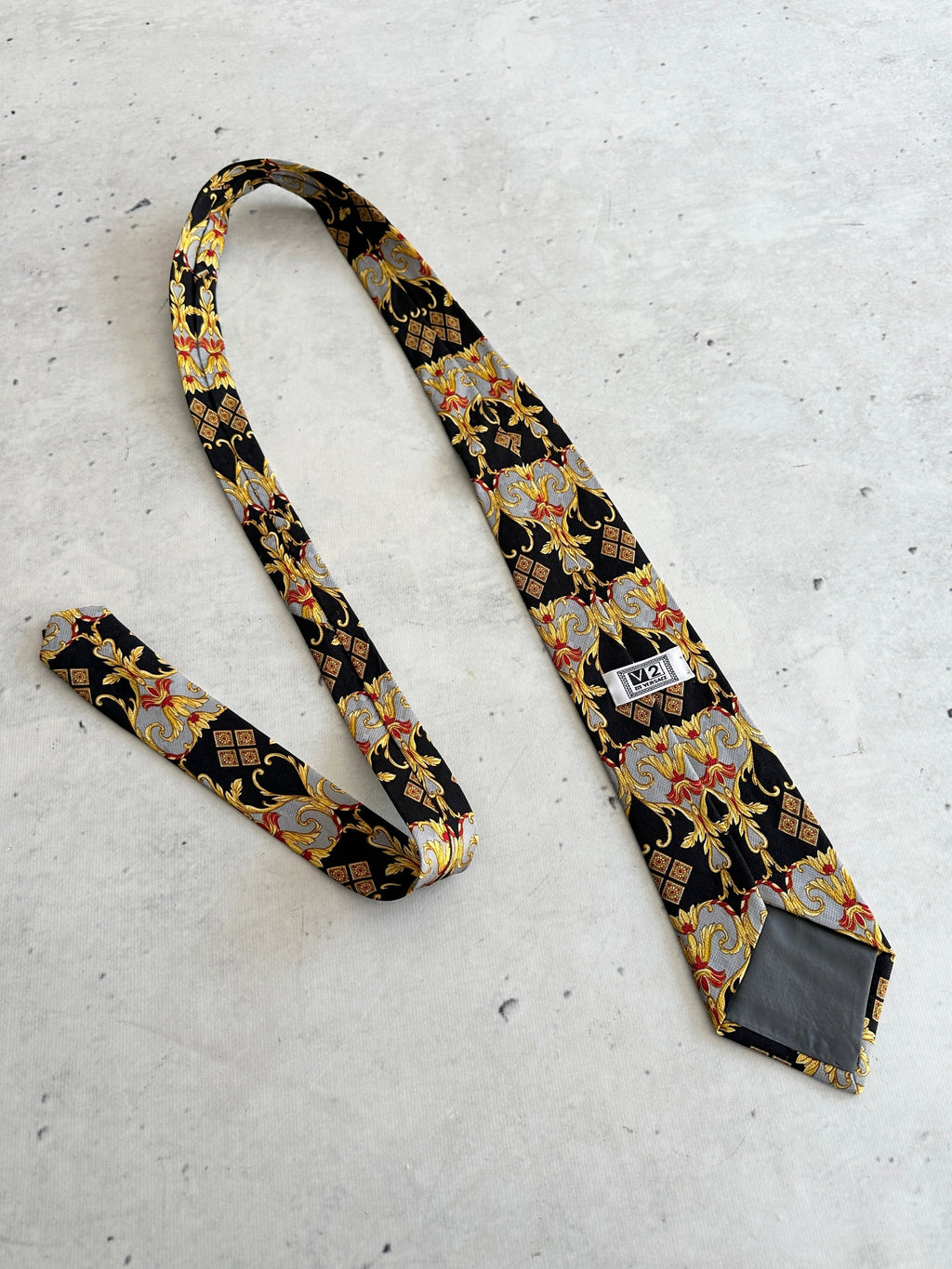 V2 by Versace Patterned Silk Tie (One Size)