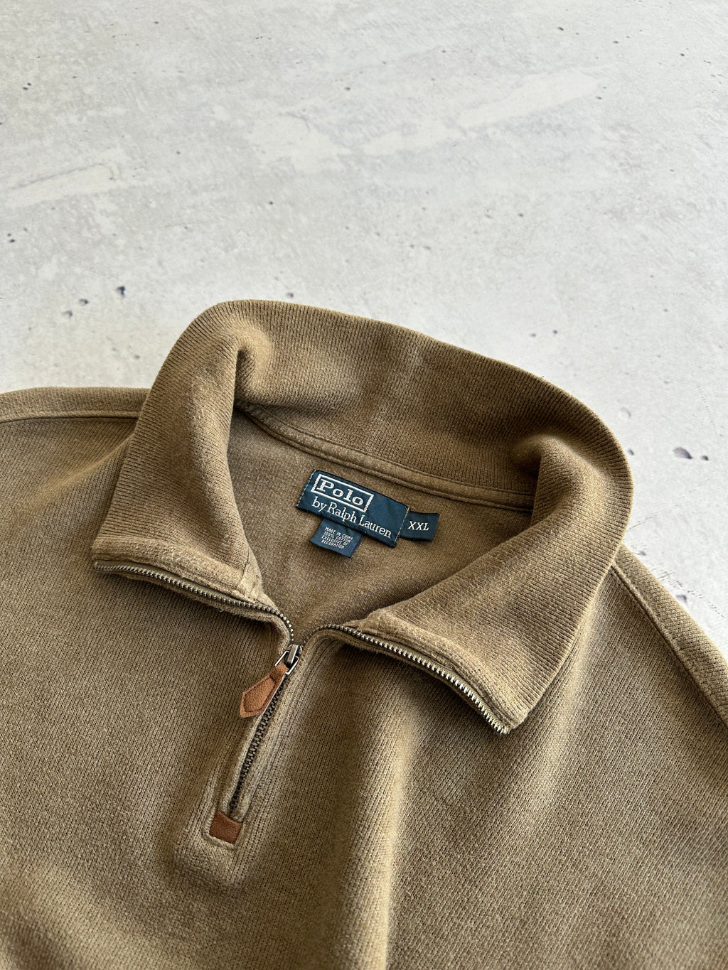 Ralph Lauren Ribbed 1/4 Zip Pullover Jumper (XXL)