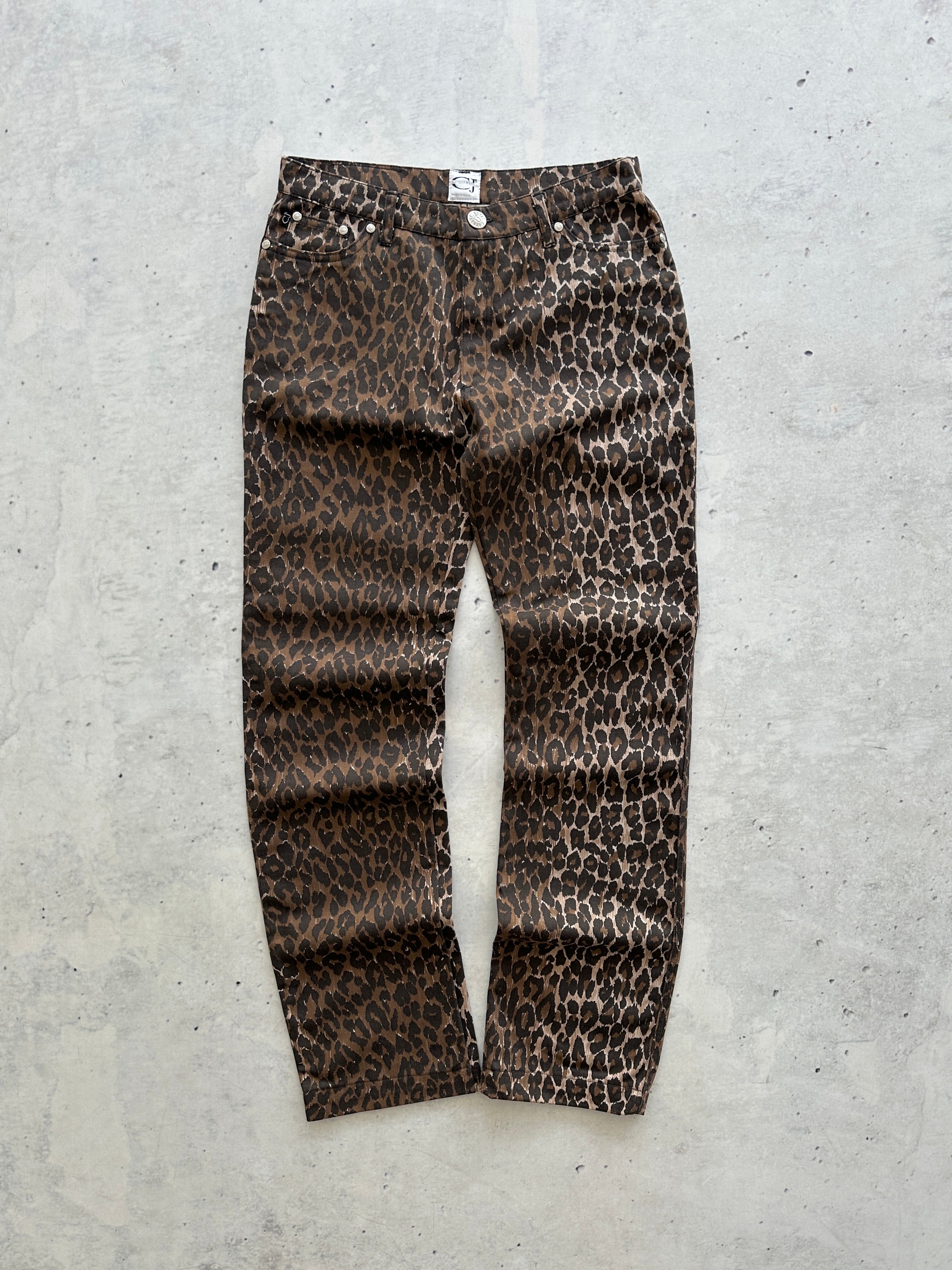 Vintage Cavalli Jeans Leopard Print Trousers (Women's W29)