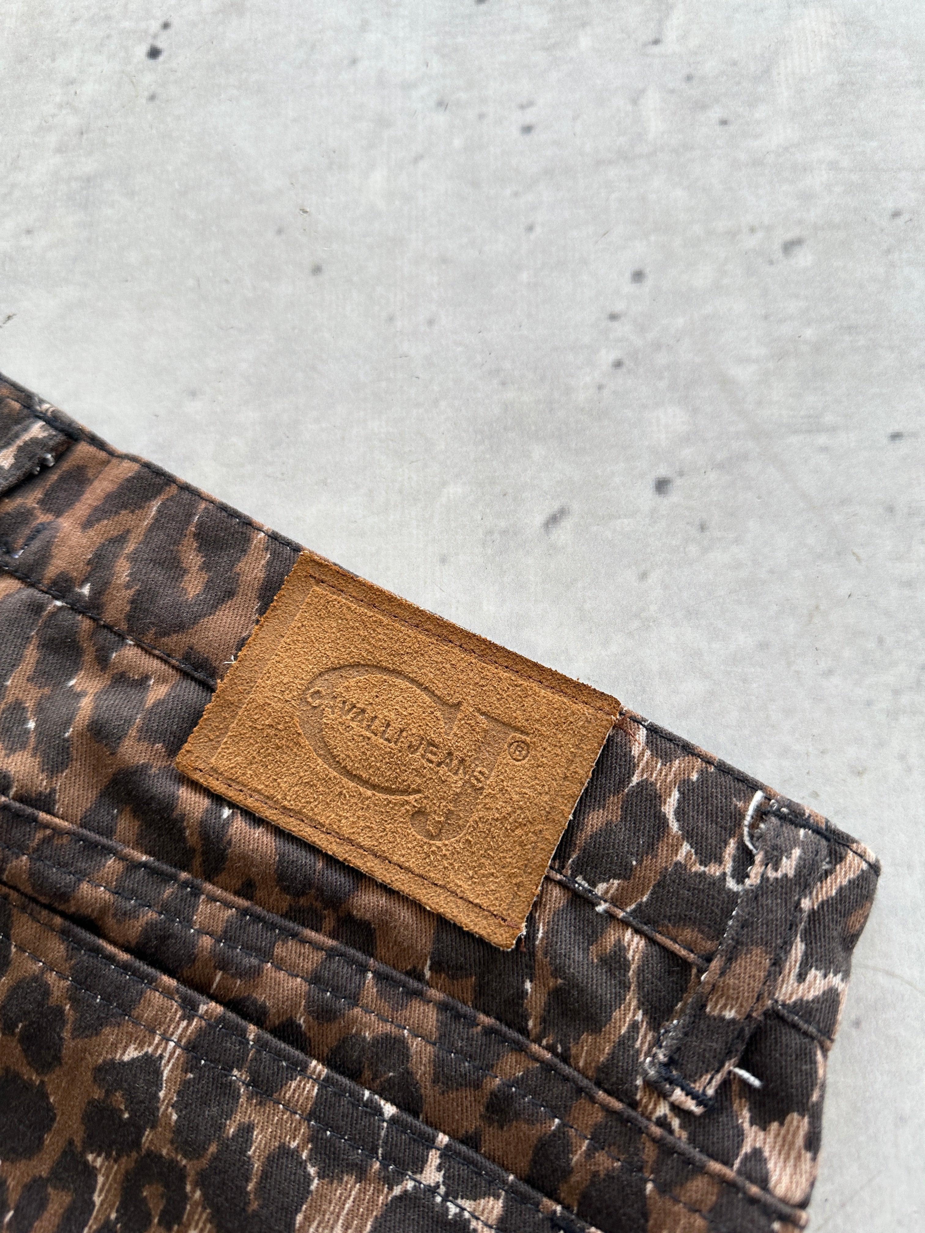 Vintage Cavalli Jeans Leopard Print Trousers (Women's W29)