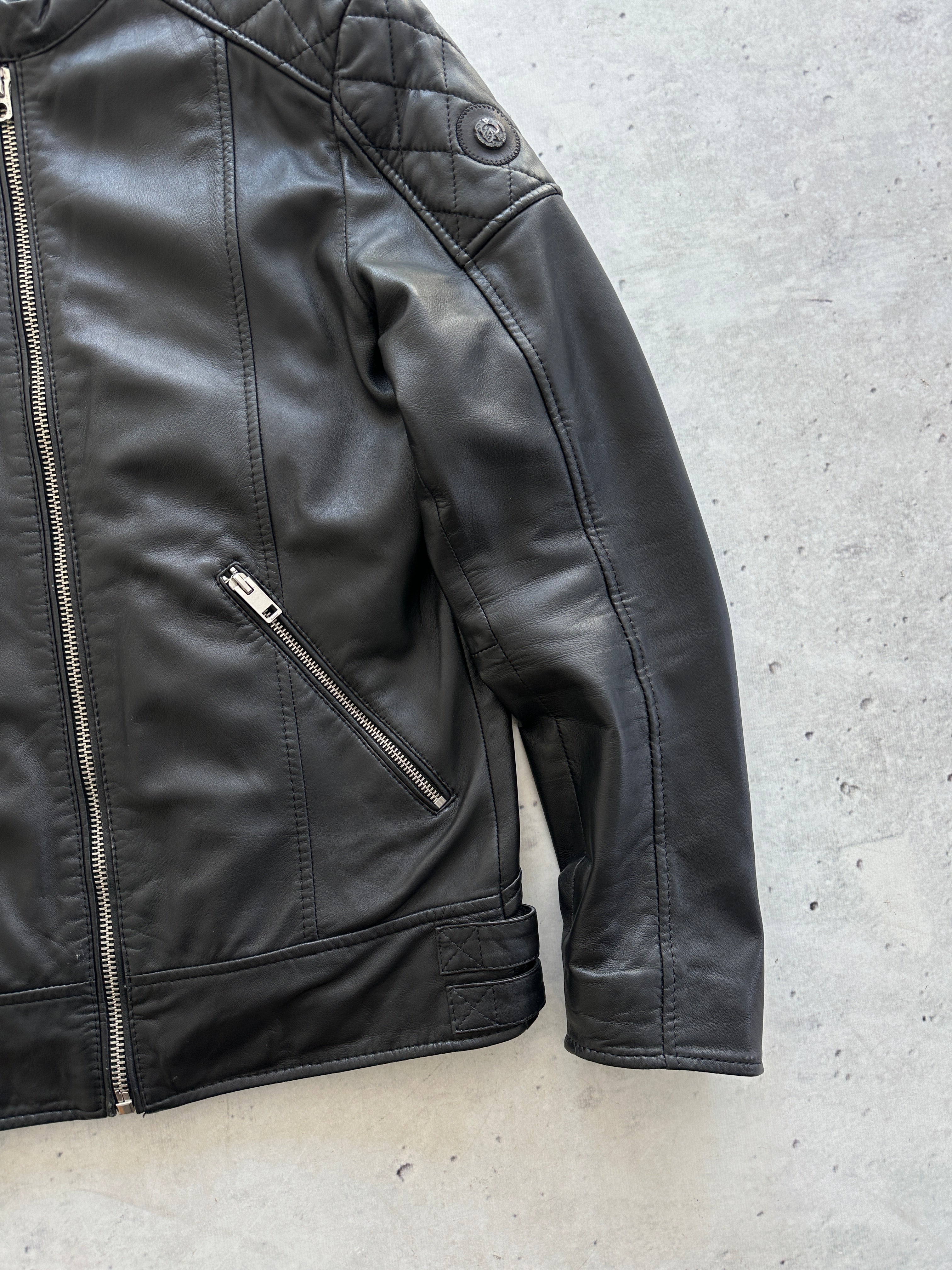 Diesel soft lamb Leather L-Martin 900 zip up Jacket (S)
