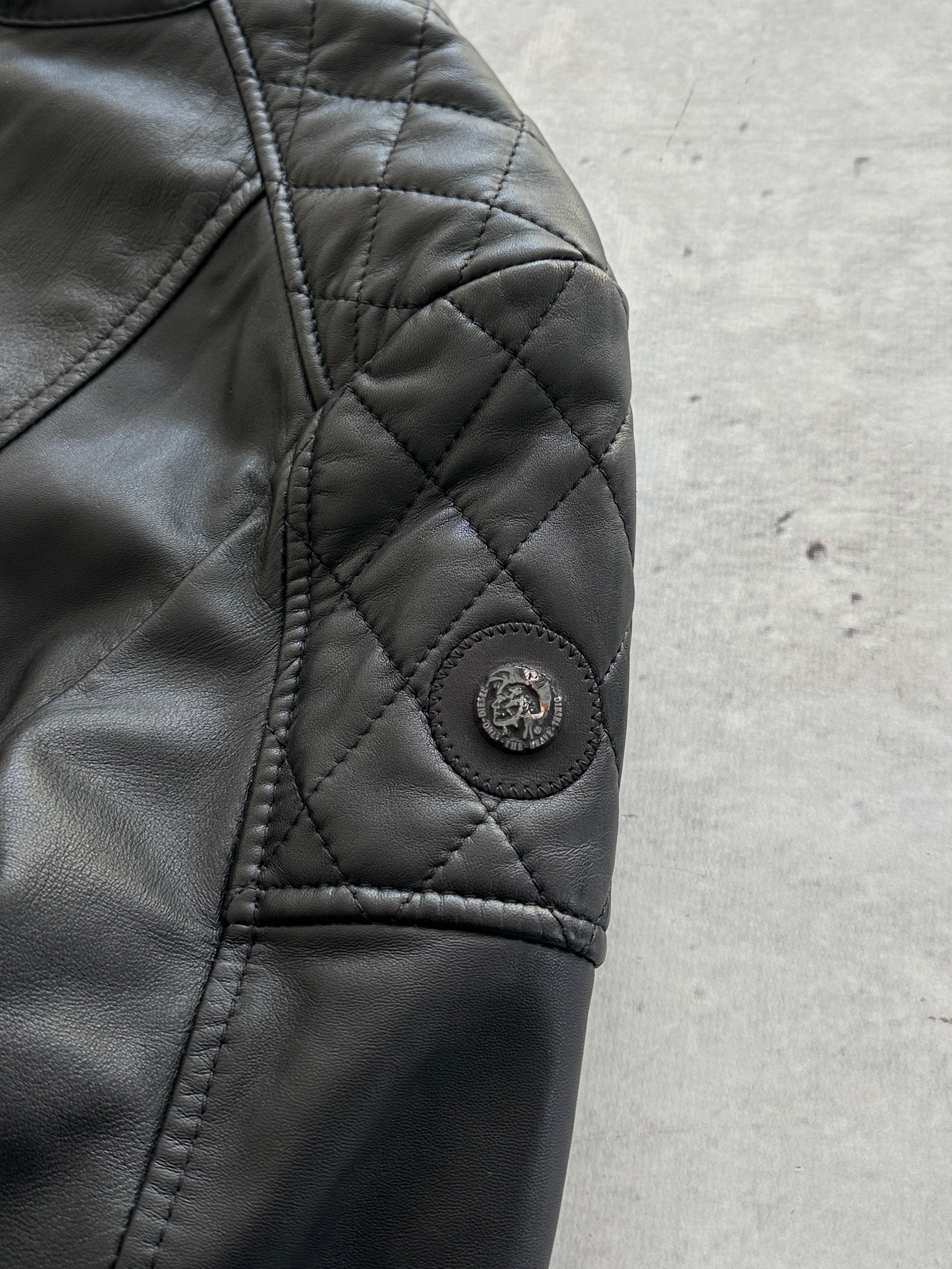 Diesel soft lamb Leather L-Martin 900 zip up Jacket (S)