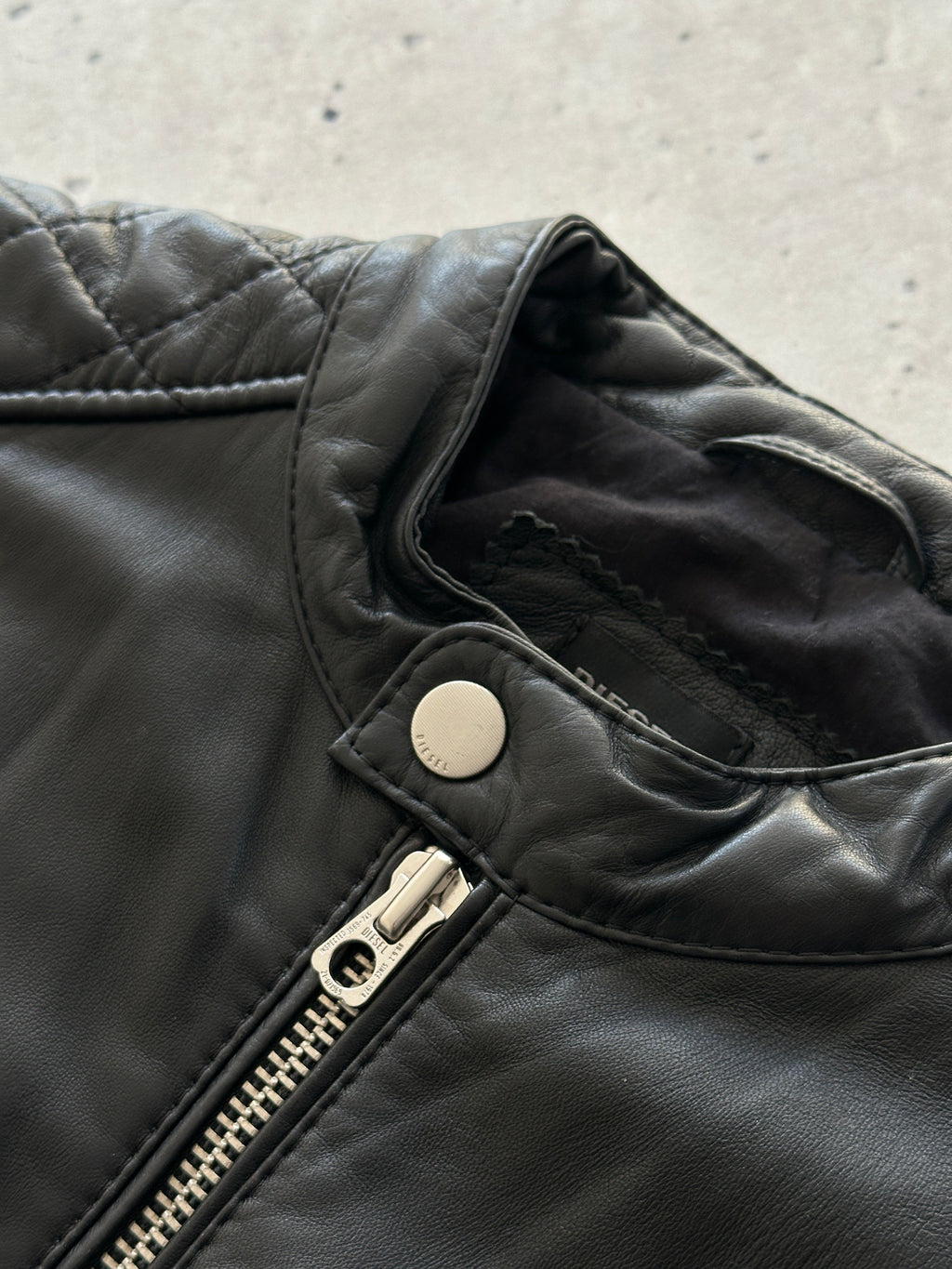 Diesel soft lamb Leather L-Martin 900 zip up Jacket (S)