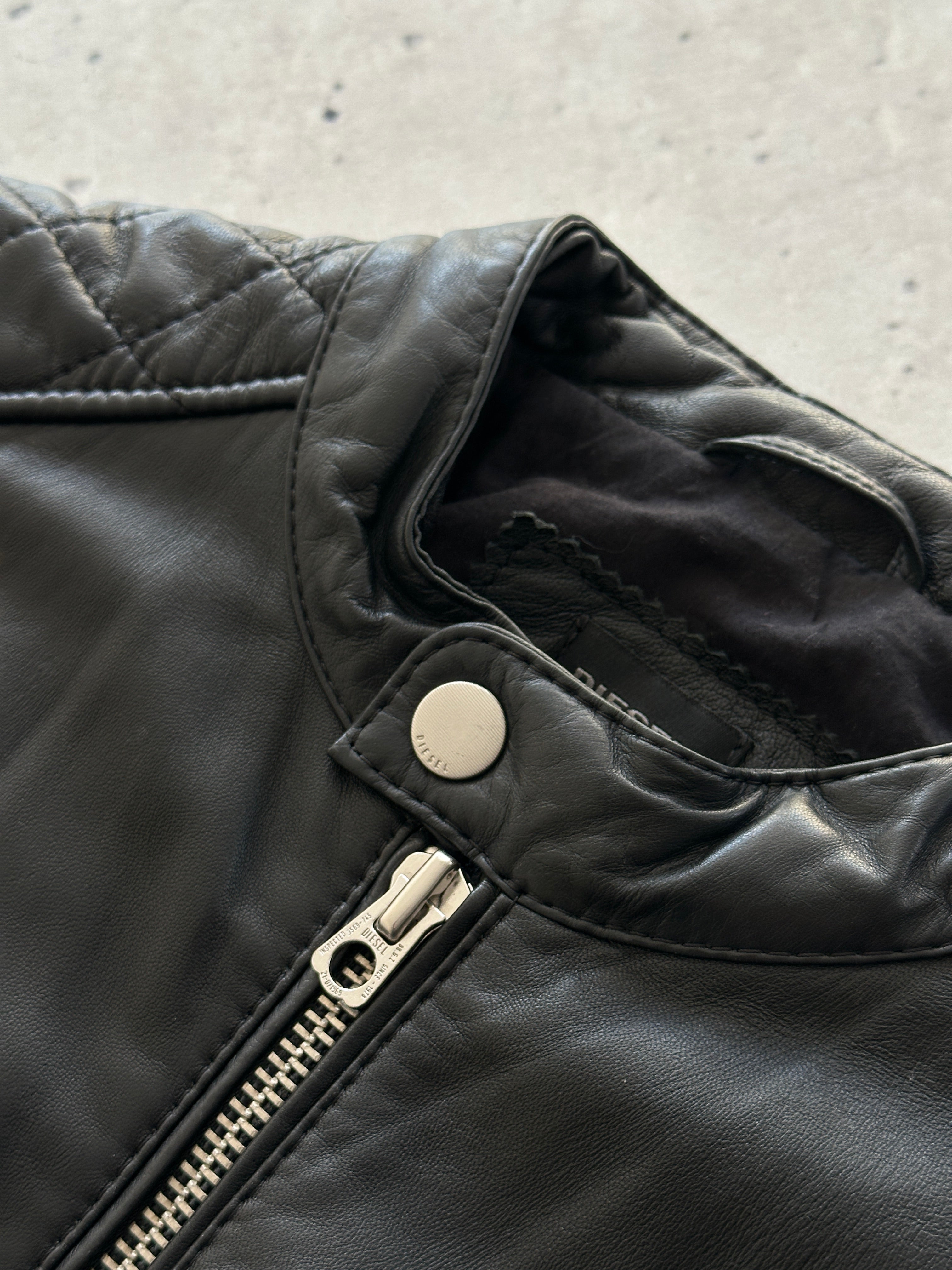 Diesel soft lamb Leather L-Martin 900 zip up Jacket (S)