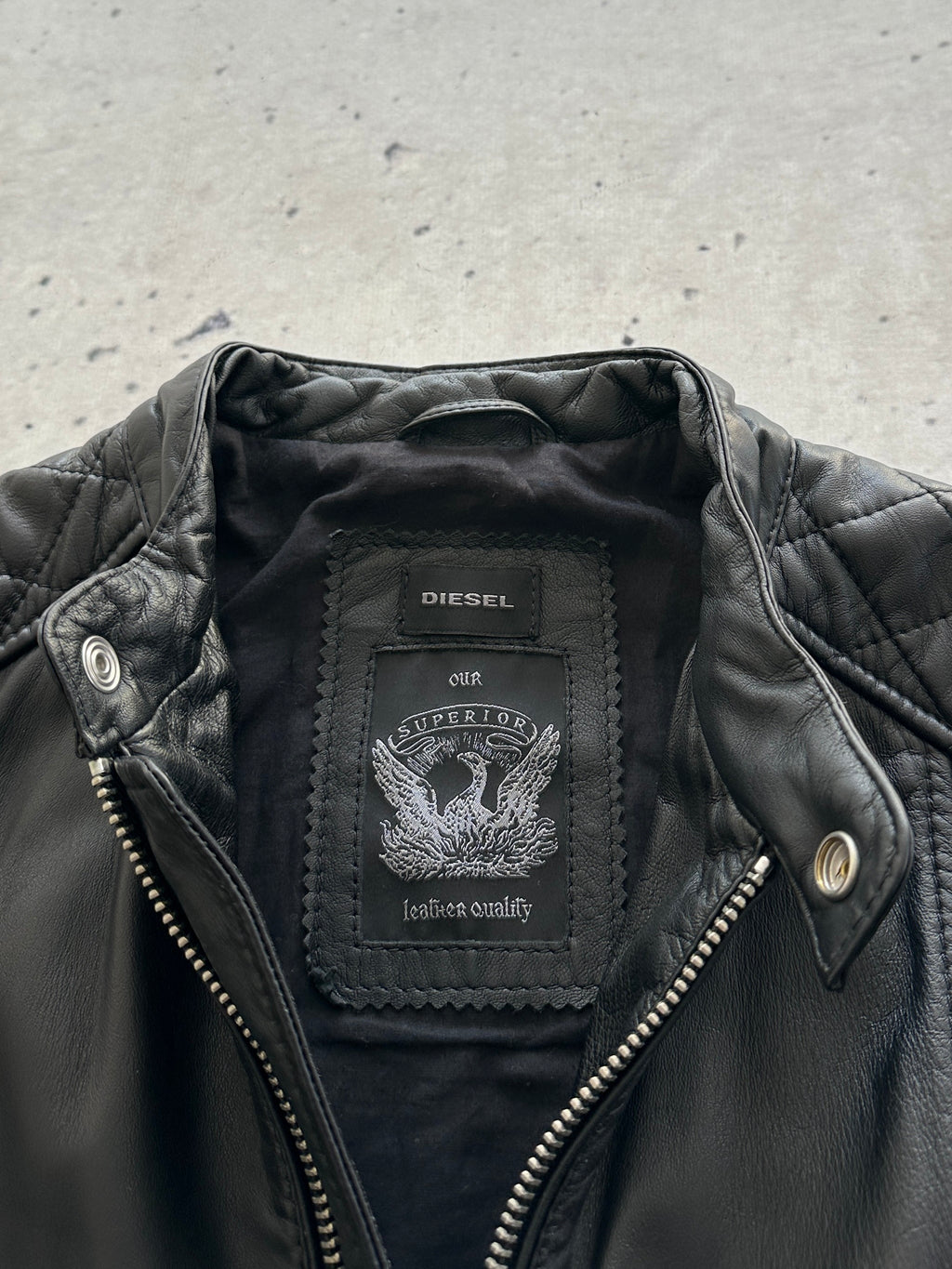 Diesel soft lamb Leather L-Martin 900 zip up Jacket (S)