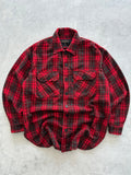 90's Valentino Jeans Wool Tartan Overshirt (XXL)