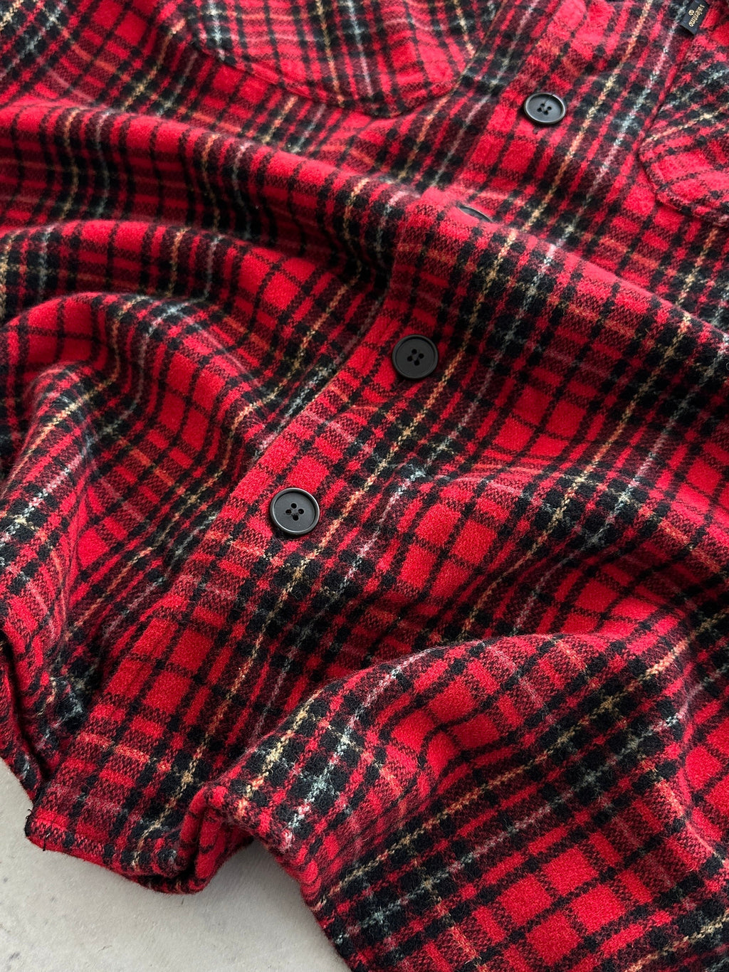 90's Valentino Jeans Wool Tartan Overshirt (XXL)