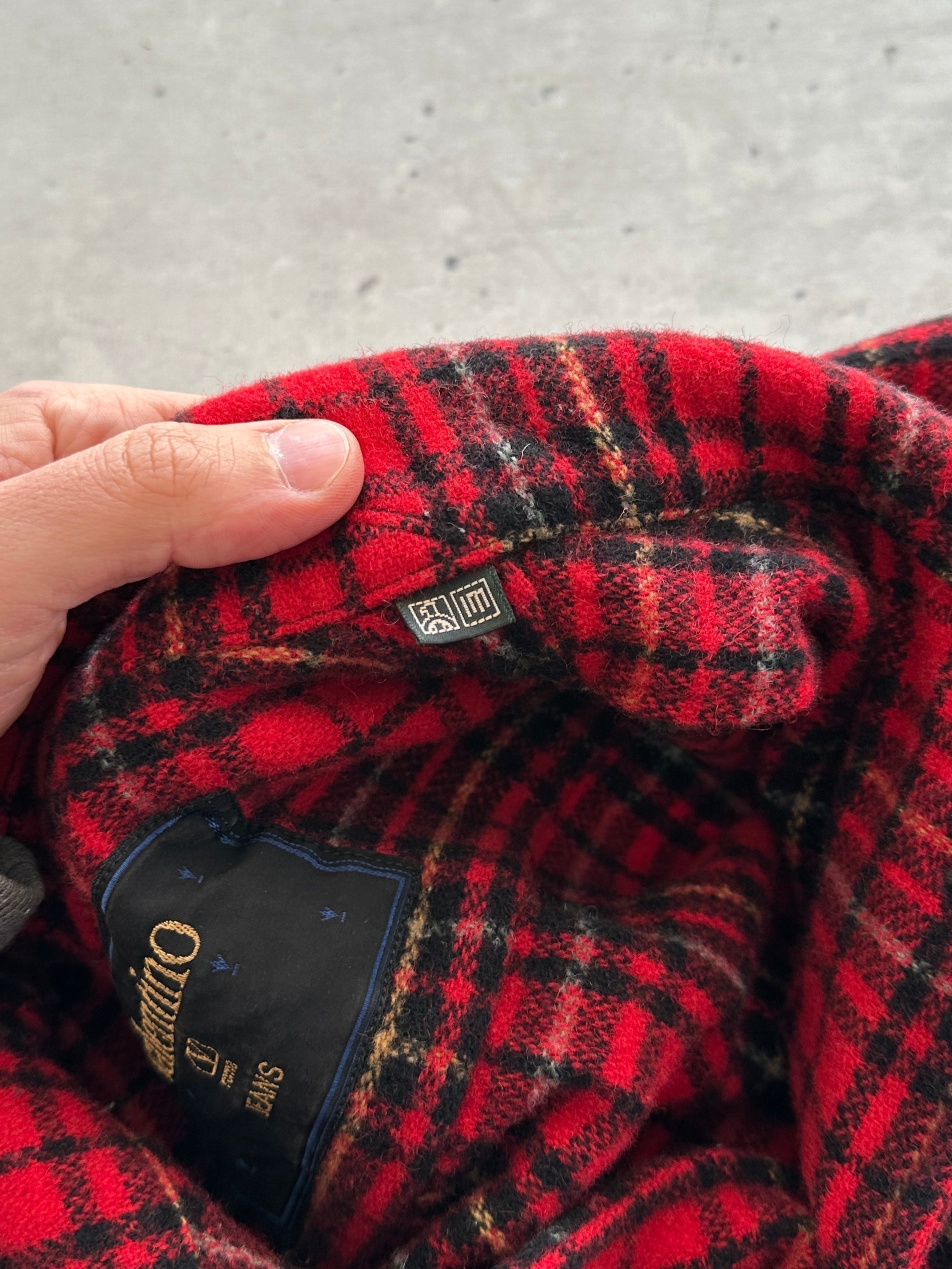 90's Valentino Jeans Wool Tartan Overshirt (XXL)