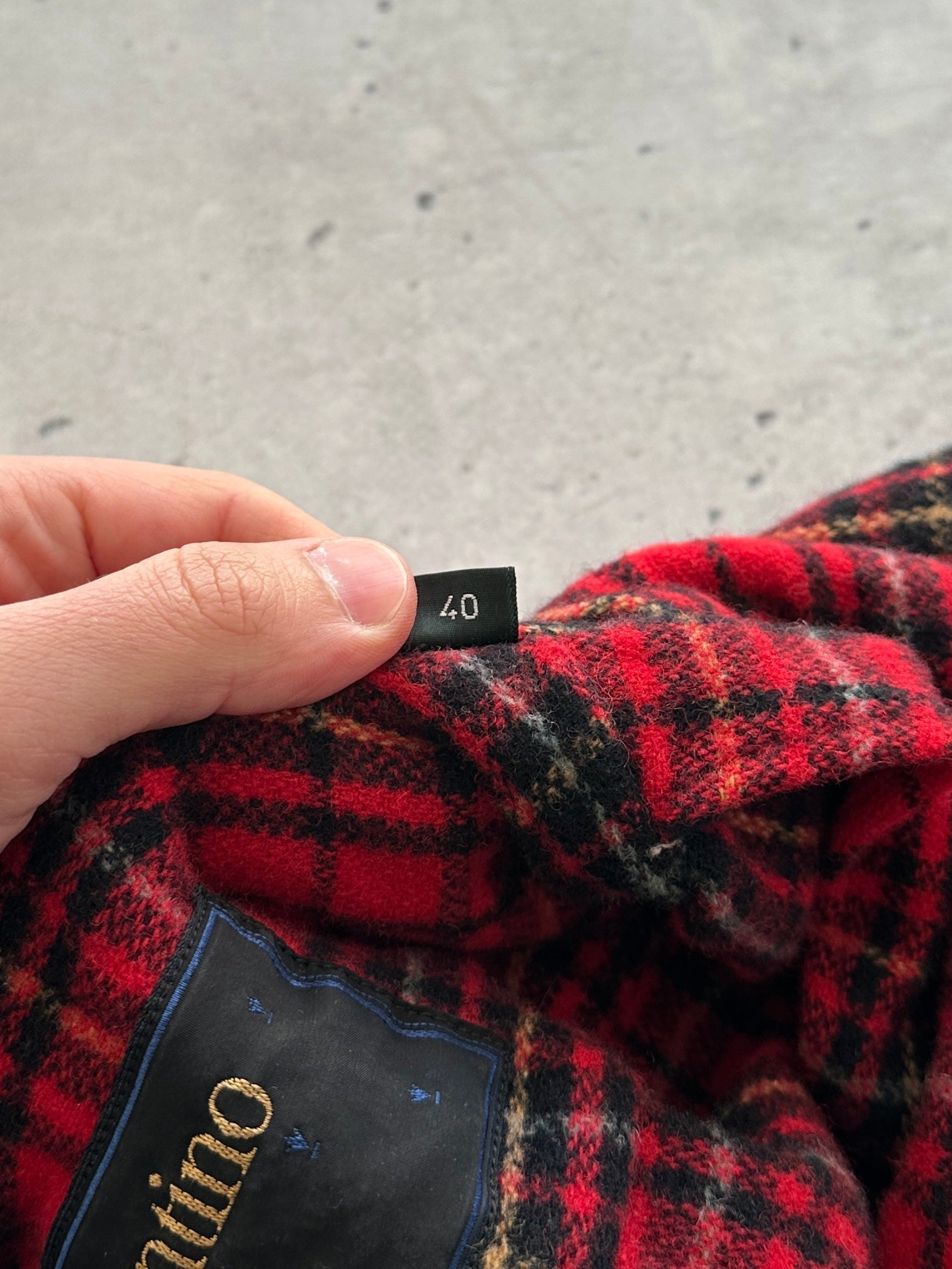 90's Valentino Jeans Wool Tartan Overshirt (XXL)