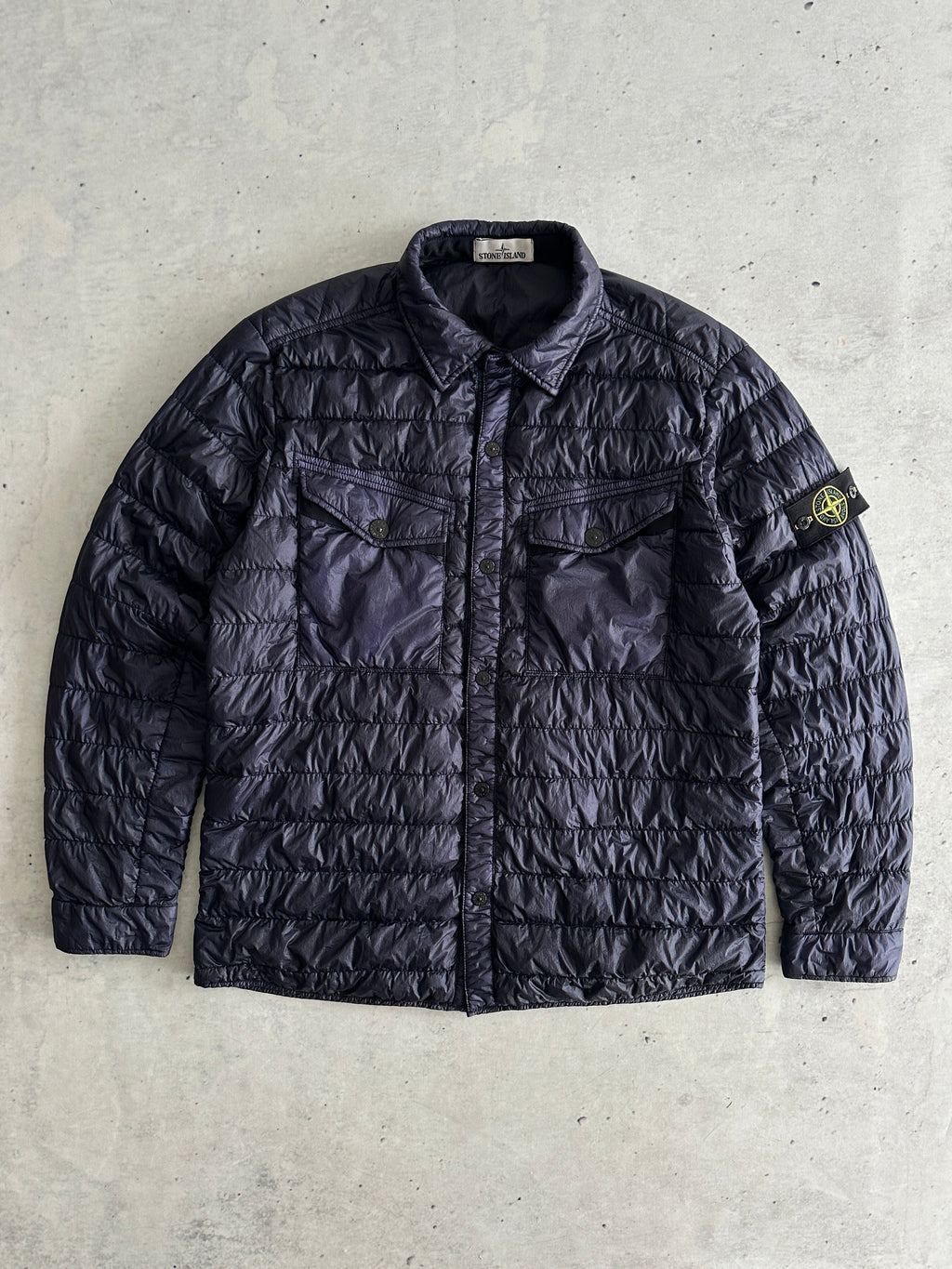 AW/15 Stone Island Garment Dyed Down Overshirt / Jacket (XL)