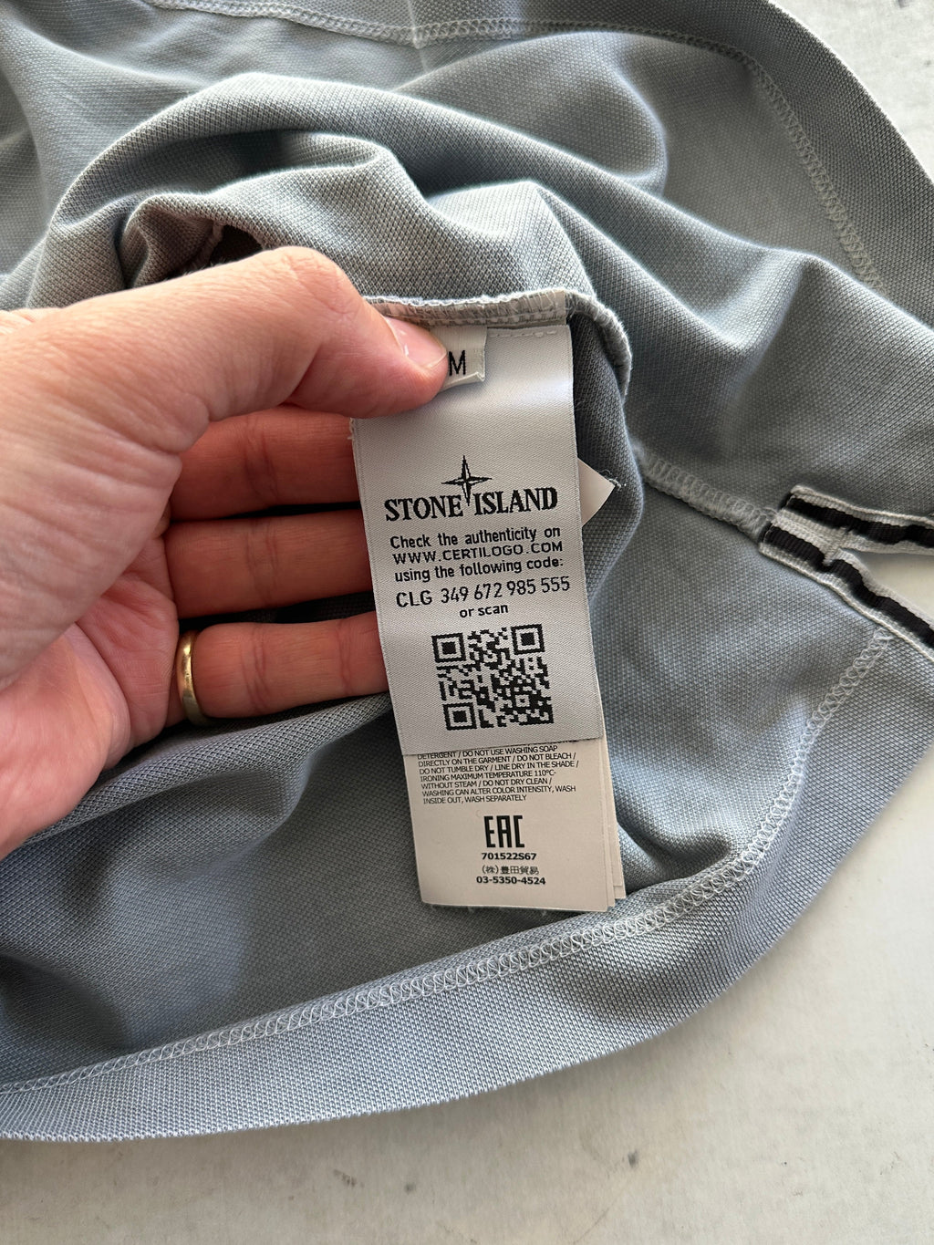 SS/19 Stone Island Patch Logo Polo Shirt (M)
