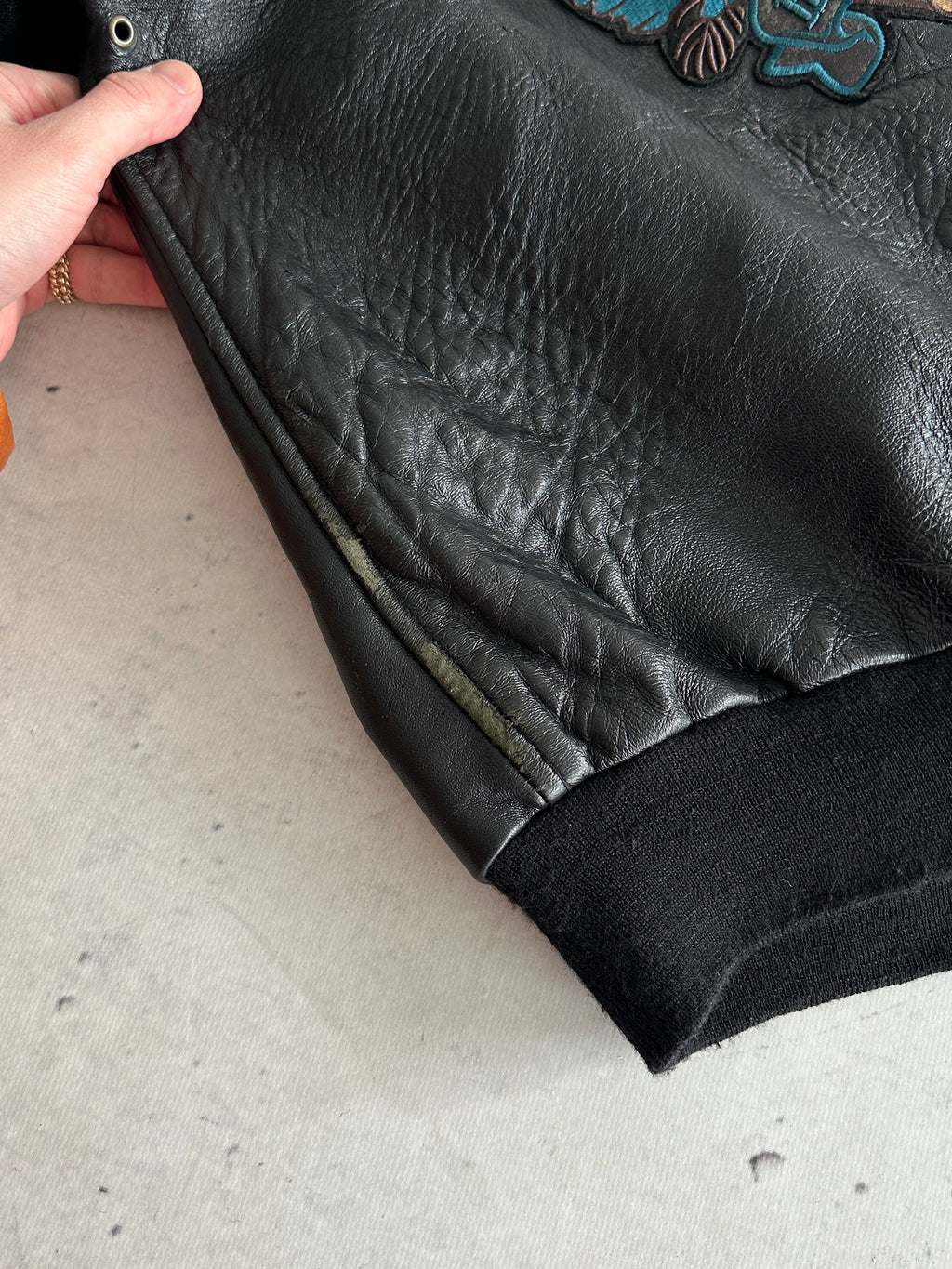 Vintage Avirex A-2 Cobras Zip Up Leather Jacket (L)
