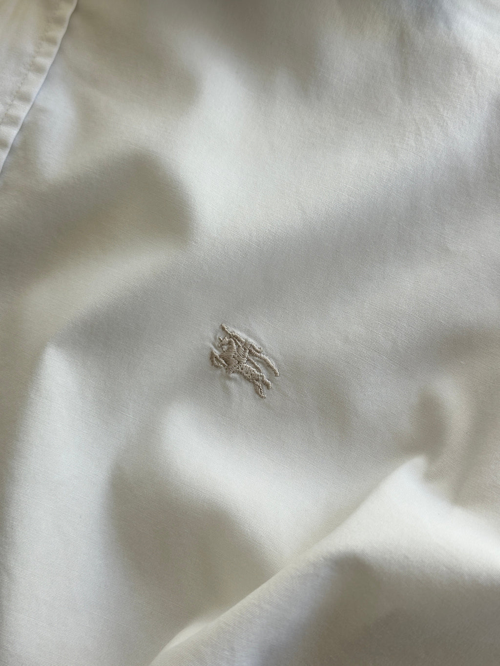 00's Burberry oxford white Nova Check Long Sleeve Shirt (XL)