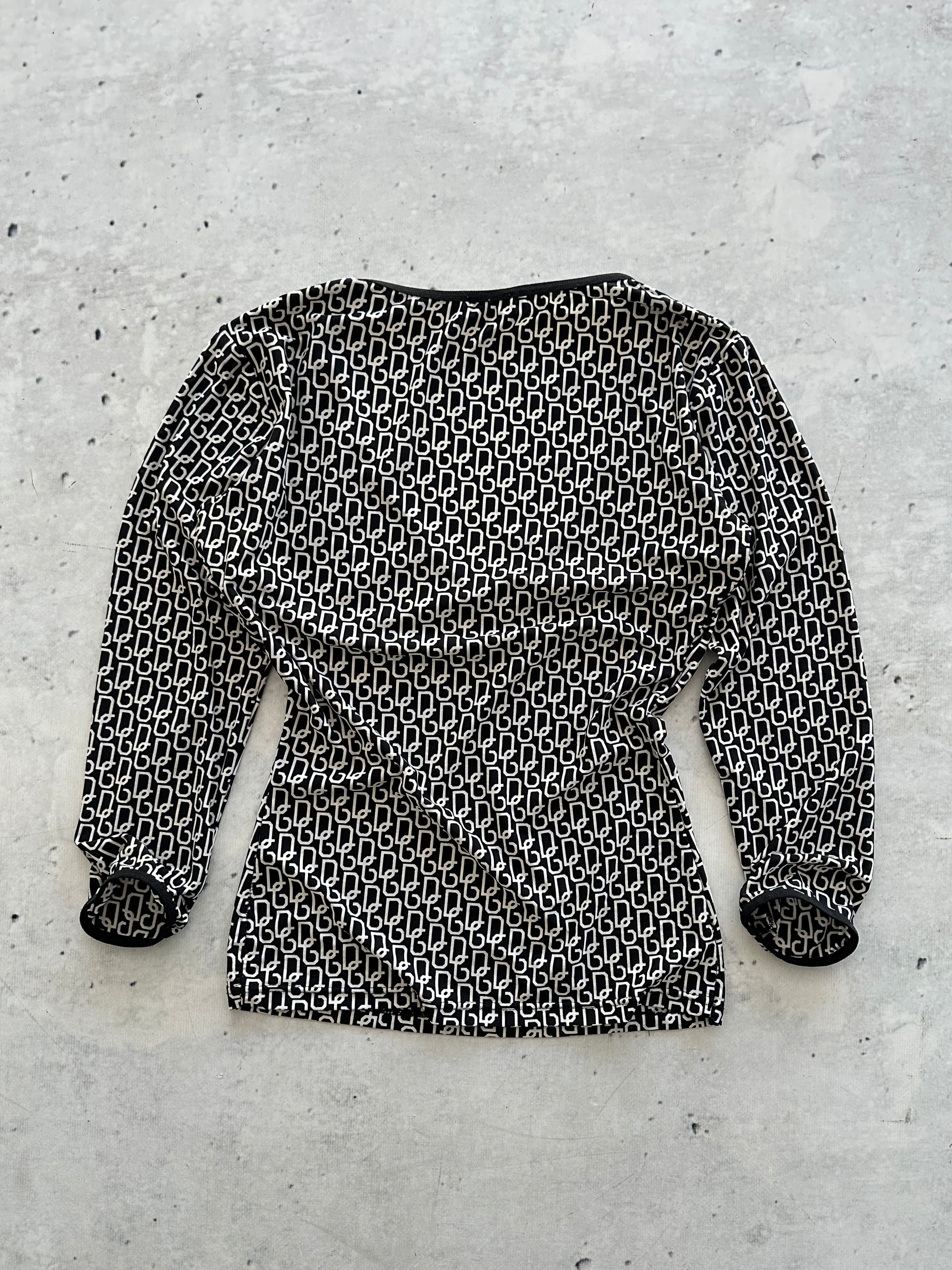 Dolce & Gabbana D&G Monogram 3/4 Sleeve Top (Women's S)