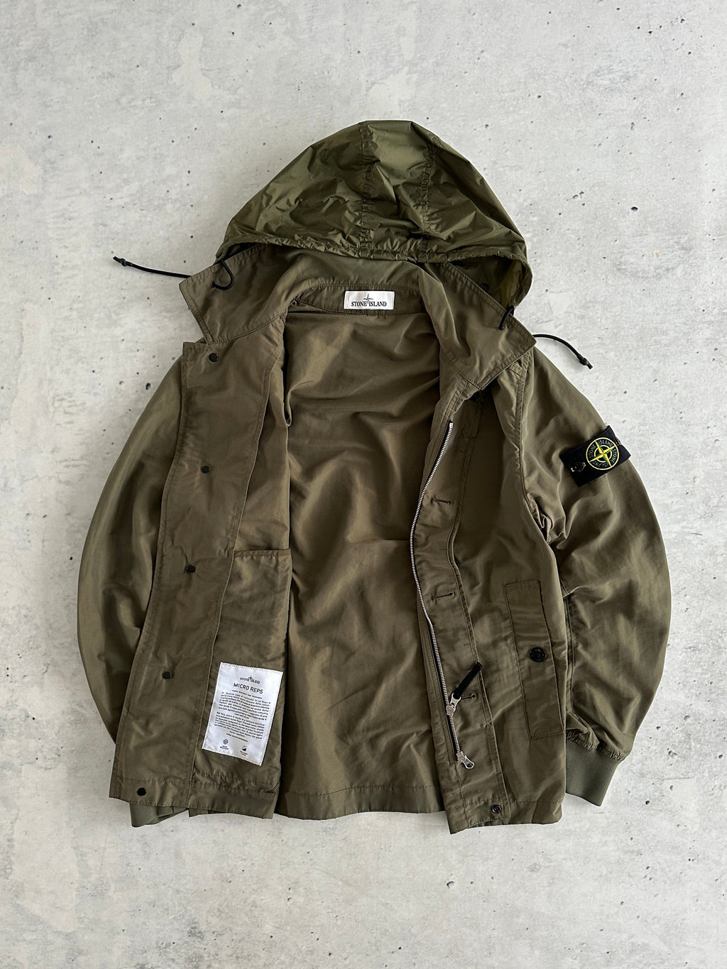 SS/21 Stone Island Micro Reps Zip Up Jacket (S)