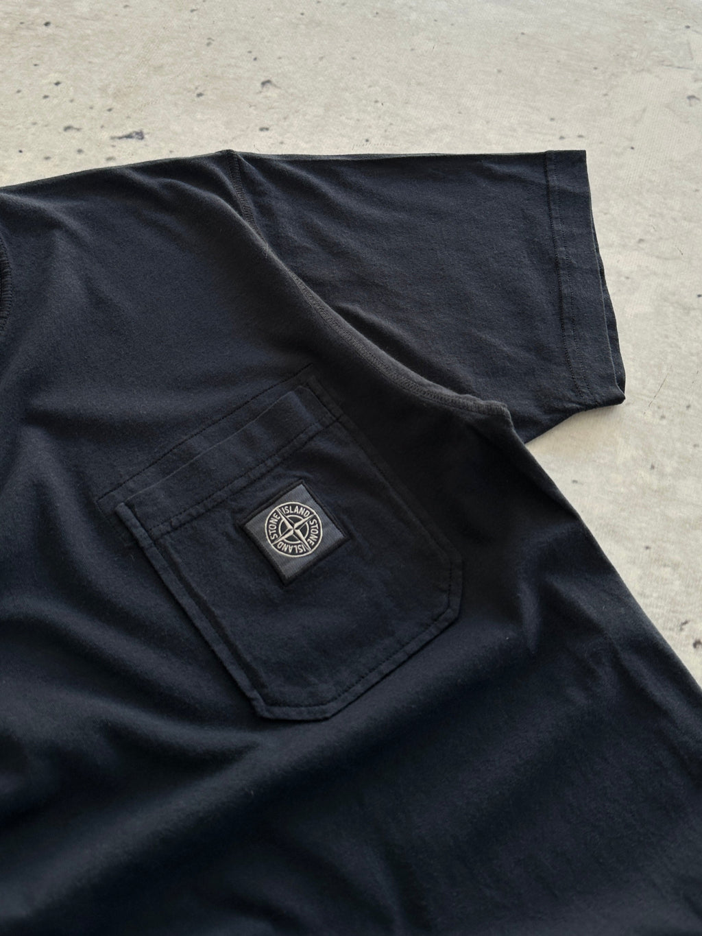 Stone Island Patch Logo Front Pocket T Shirt (S)