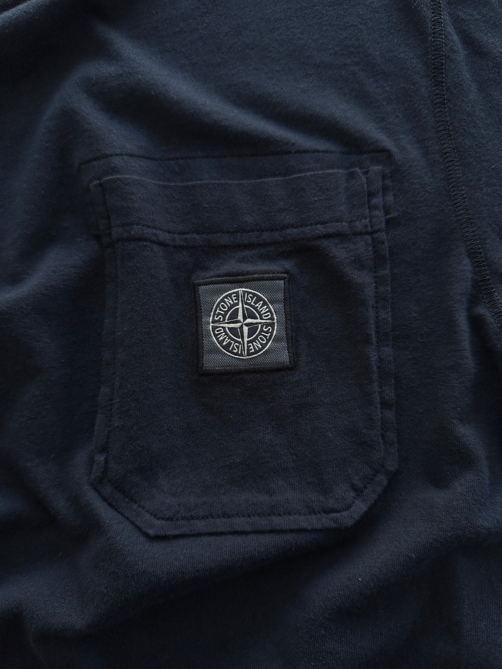 Stone Island Patch Logo Front Pocket T Shirt (S)