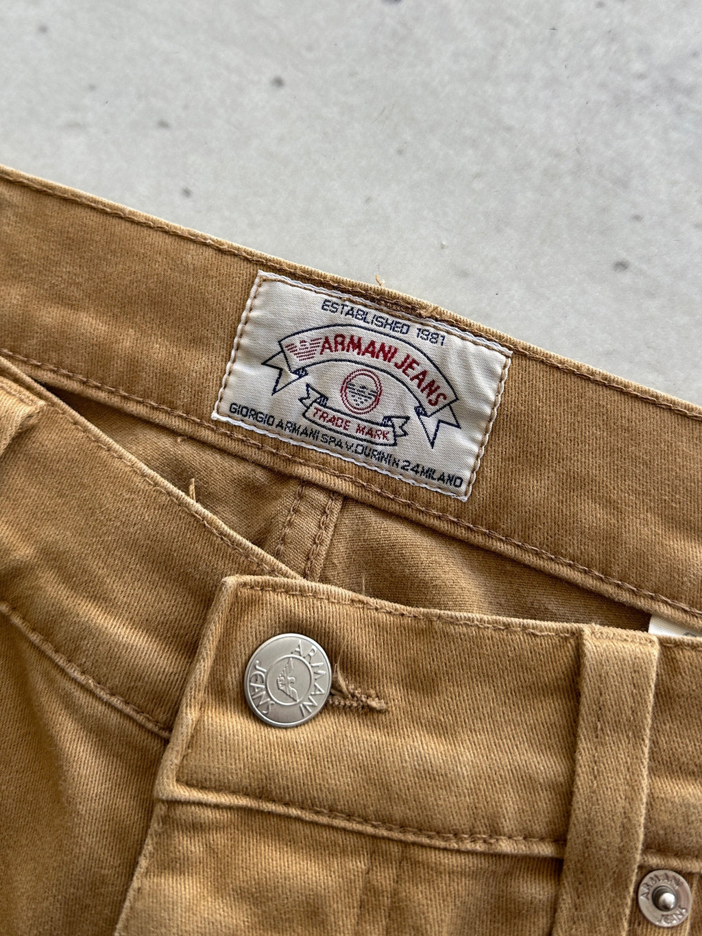 Vintage Armani Jeans brushed cotton Leg Trousers (W32 x L30)
