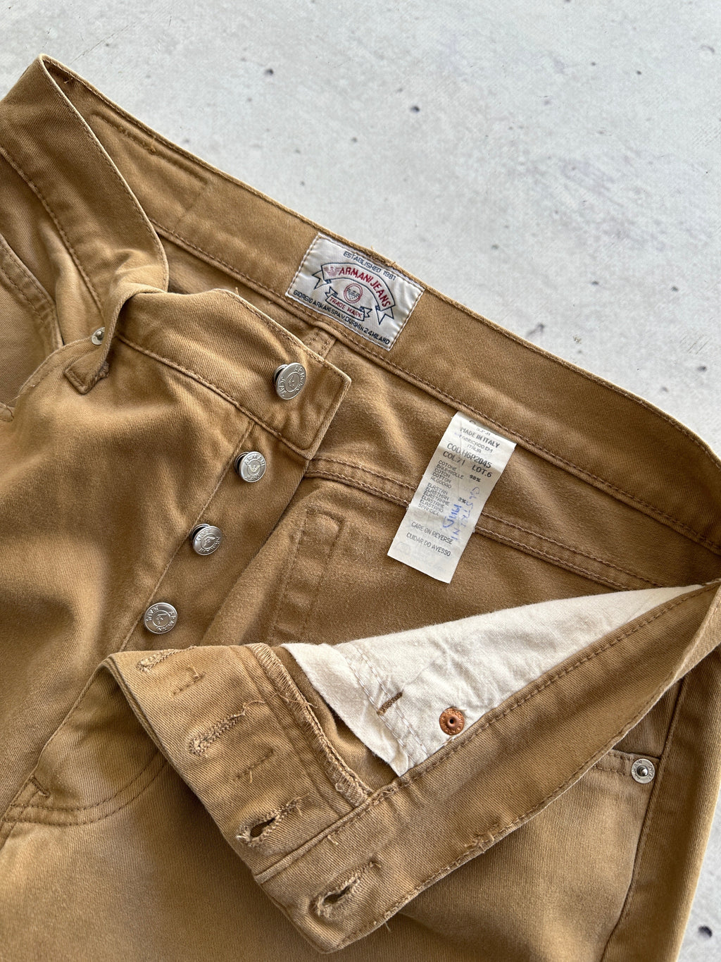 Vintage Armani Jeans brushed cotton Leg Trousers (W32 x L30)