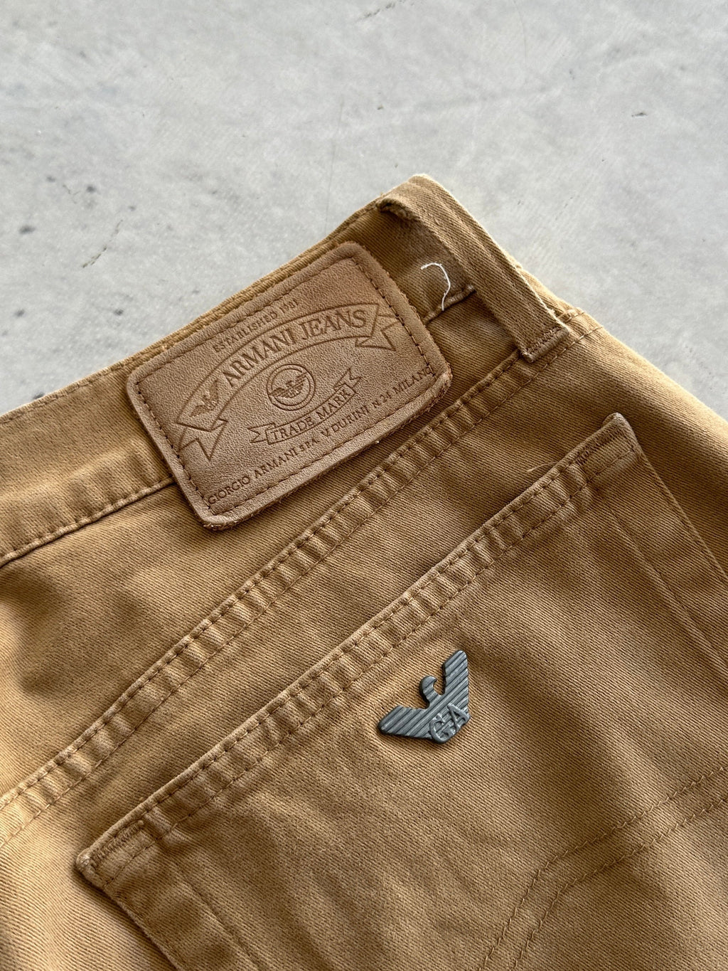 Vintage Armani Jeans brushed cotton Leg Trousers (W32 x L30)