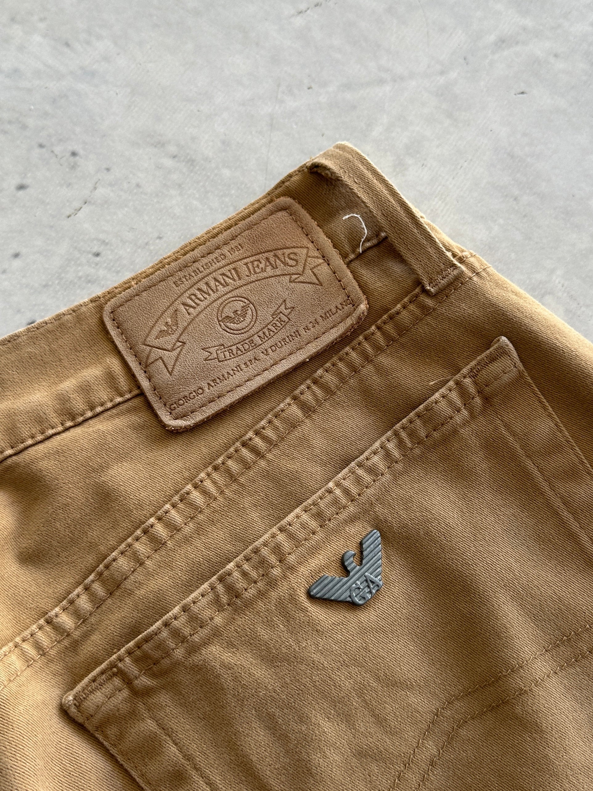 Vintage Armani Jeans brushed cotton Leg Trousers (W32 x L30)