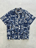90's Diesel Embroidered Logo Patterned Shirt (XL)