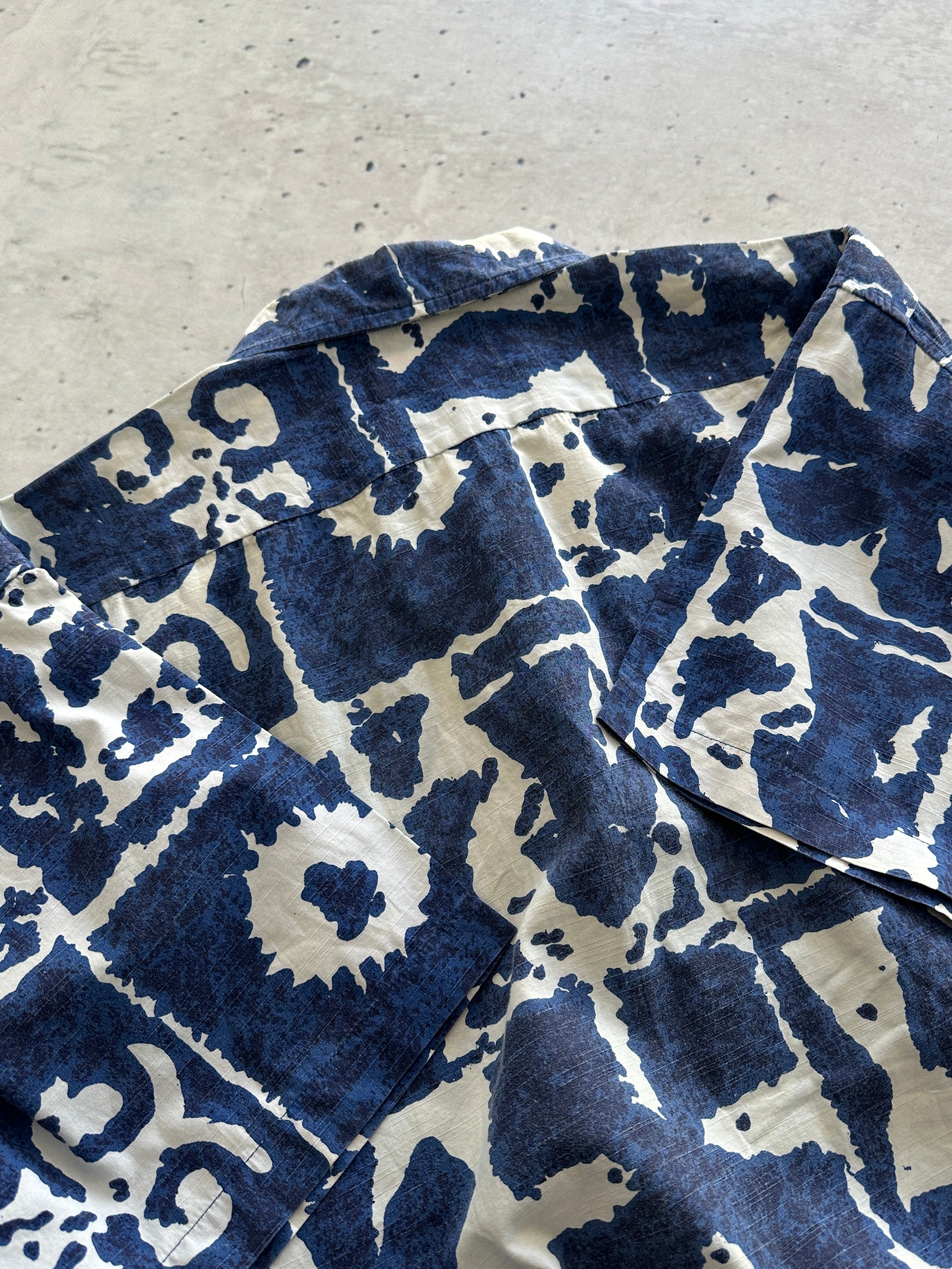 90's Diesel Embroidered Logo Patterned Shirt (XL)