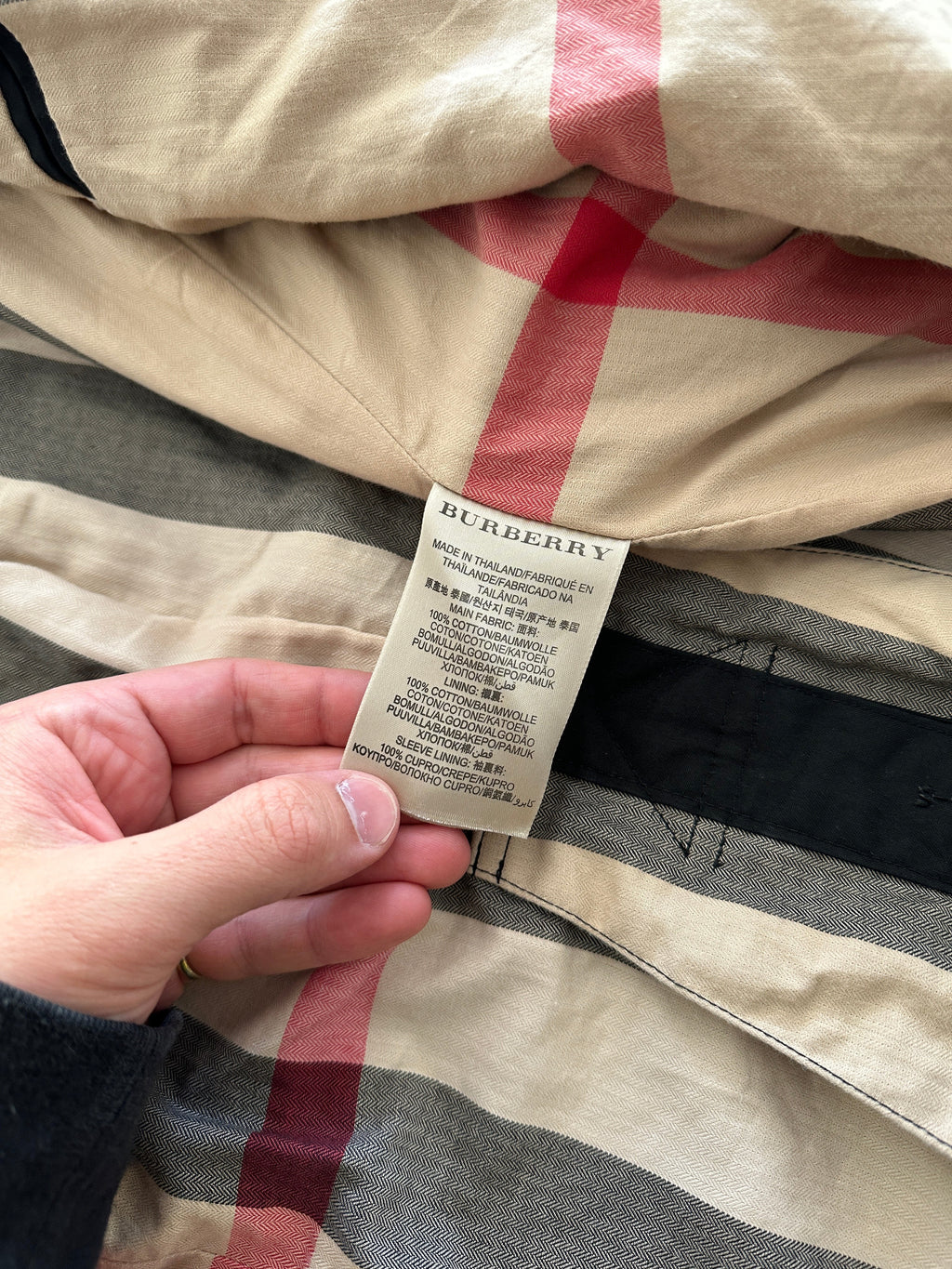 Burberry Brit Nova Check Trench Coat / Mac (Women's S)