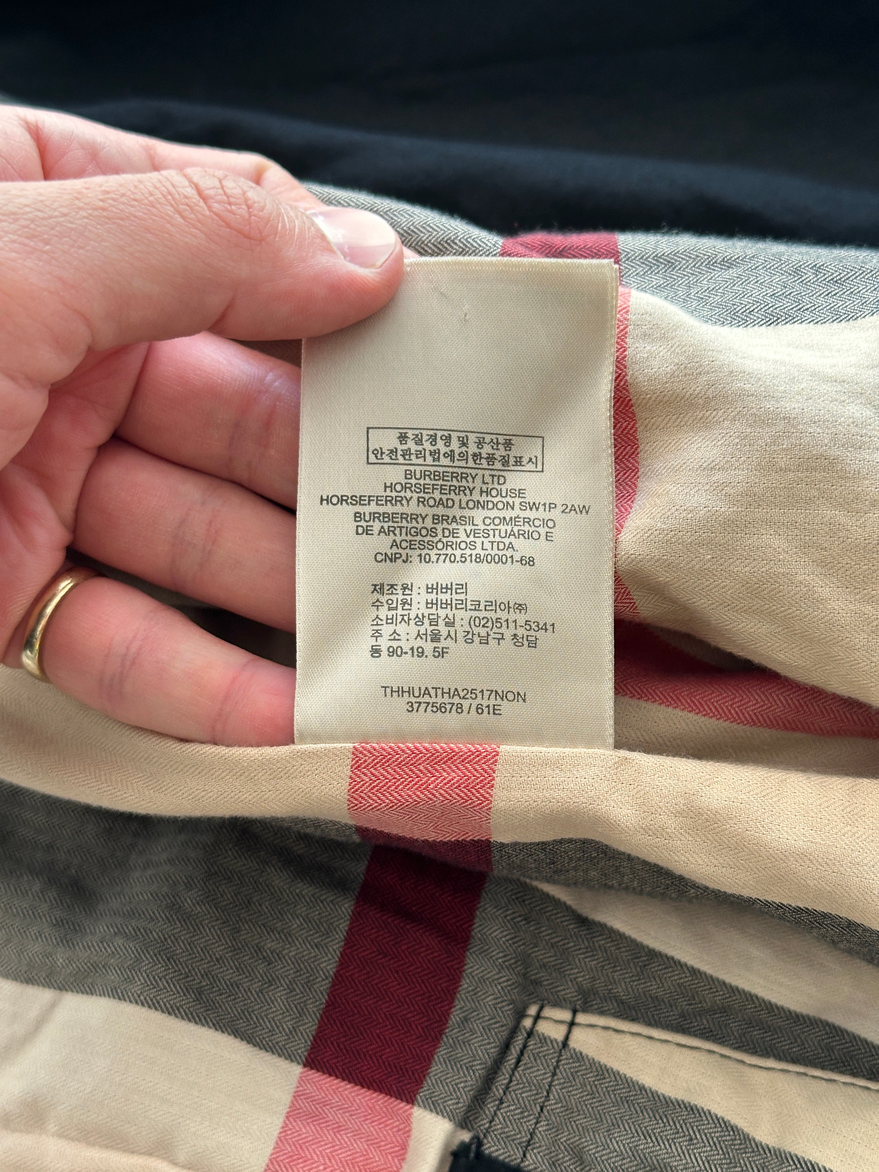 Burberry Brit Nova Check Trench Coat / Mac (Women's S)