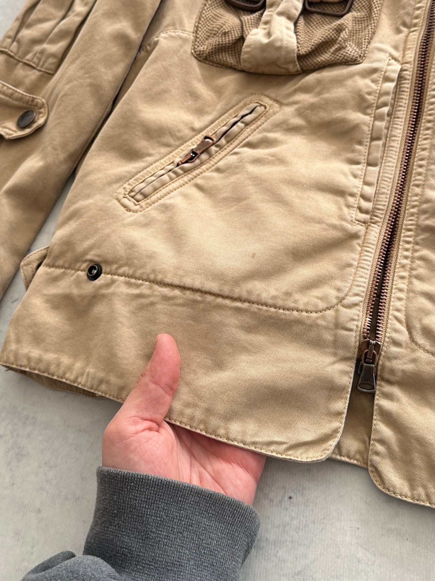 AW/03 Dolce & Gabbana Military parachute cargo Jacket (Women's M)