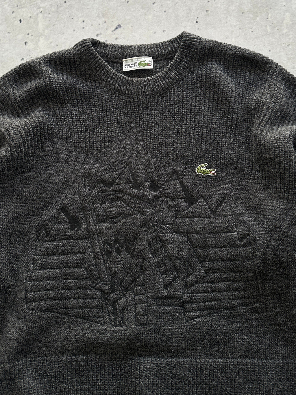 Vintage Chemise Lacoste Wool Crewneck Knit Jumper (XL)