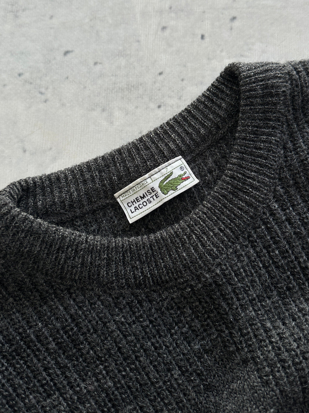 Vintage Chemise Lacoste Wool Crewneck Knit Jumper (XL)