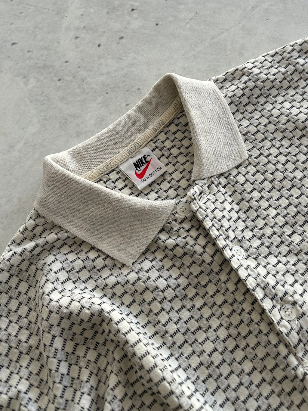 90's Nike Embroidered Logo Textured Polo Shirt (XL)