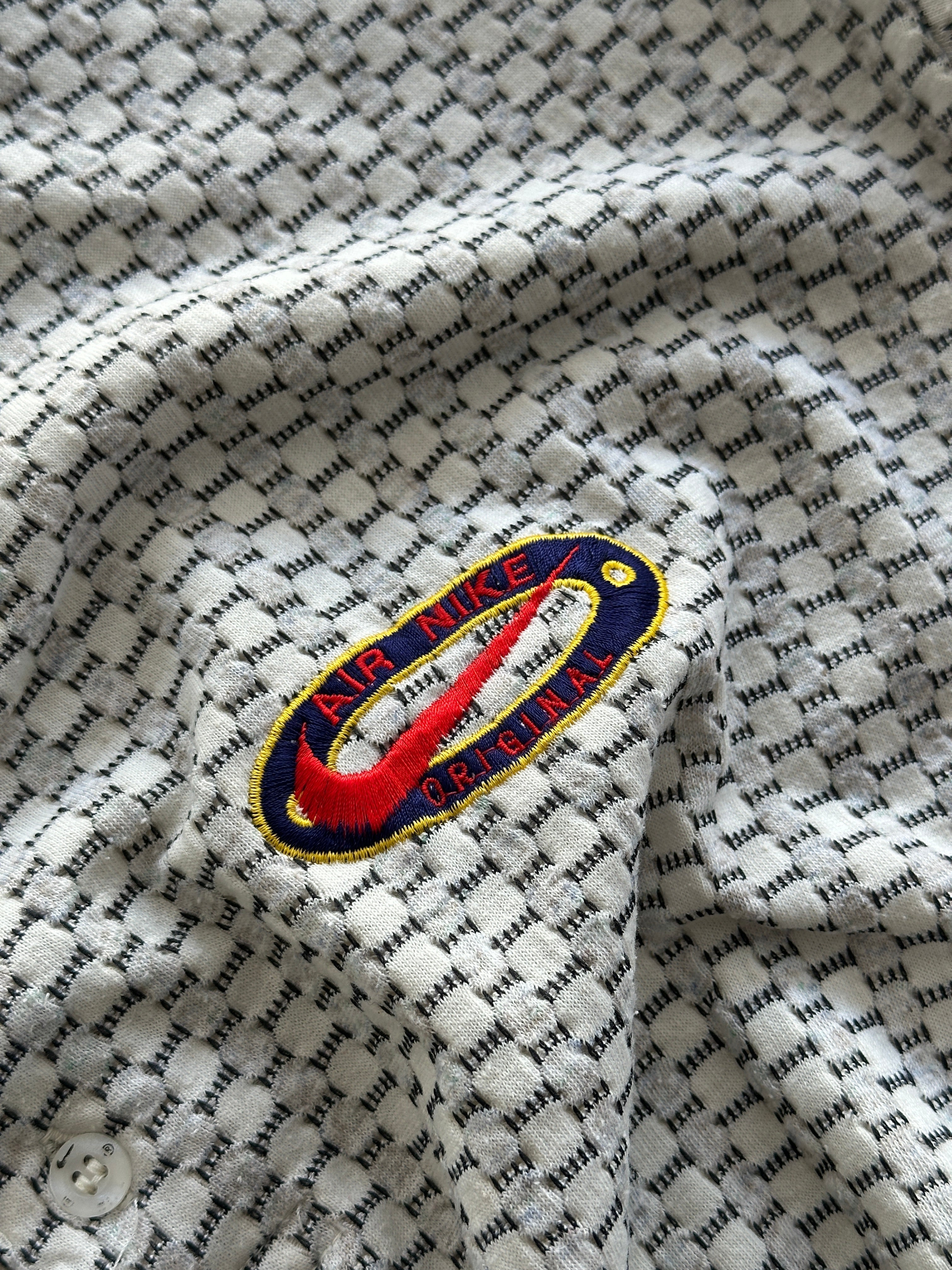 90's Nike Embroidered Logo Textured Polo Shirt (XL)