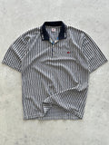 90's Nike Embroidered Swoosh Textured Polo Shirt (L)