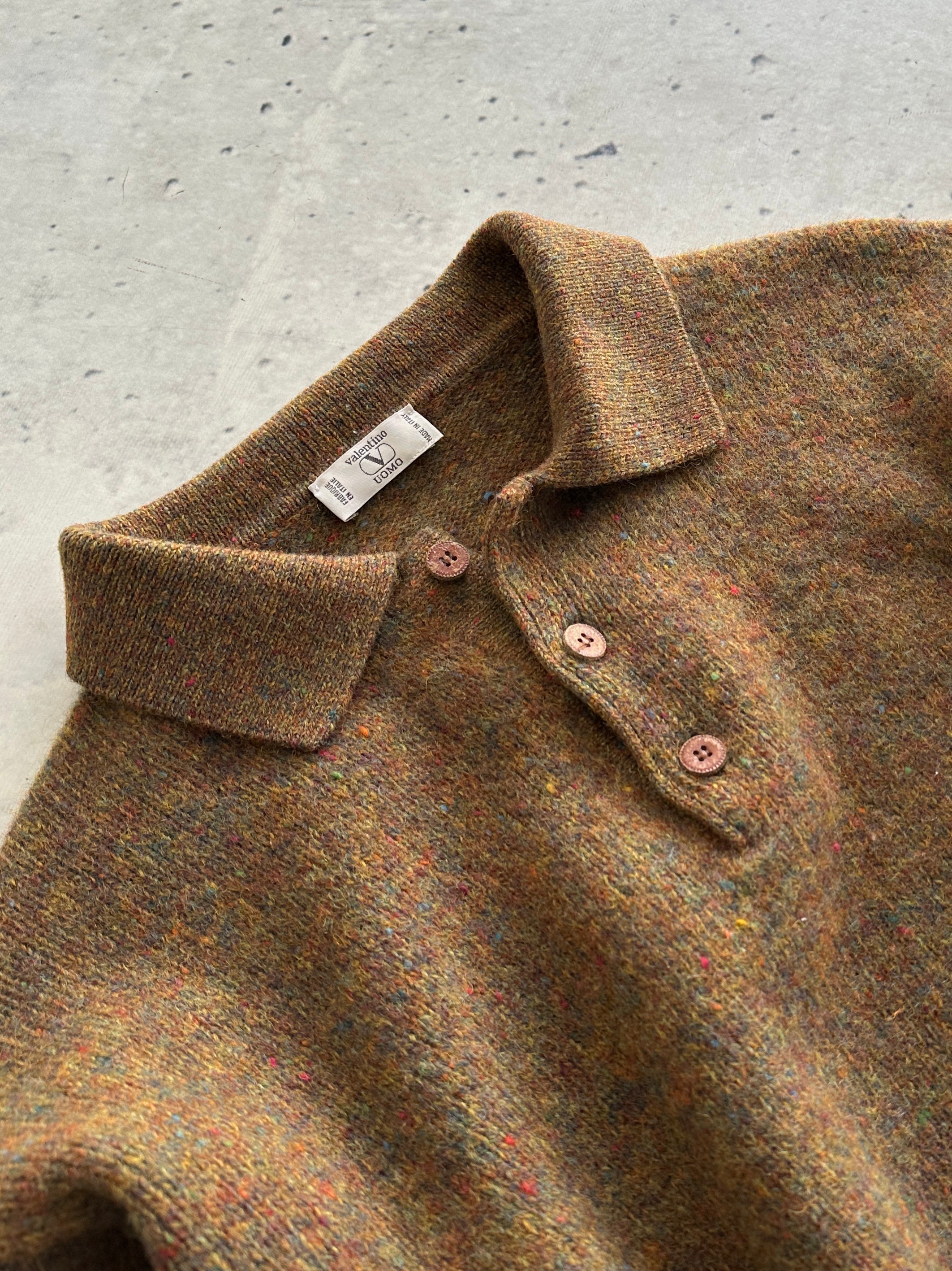 90's Valentino Marl Knit embroidered logo Pullover Jumper (M)