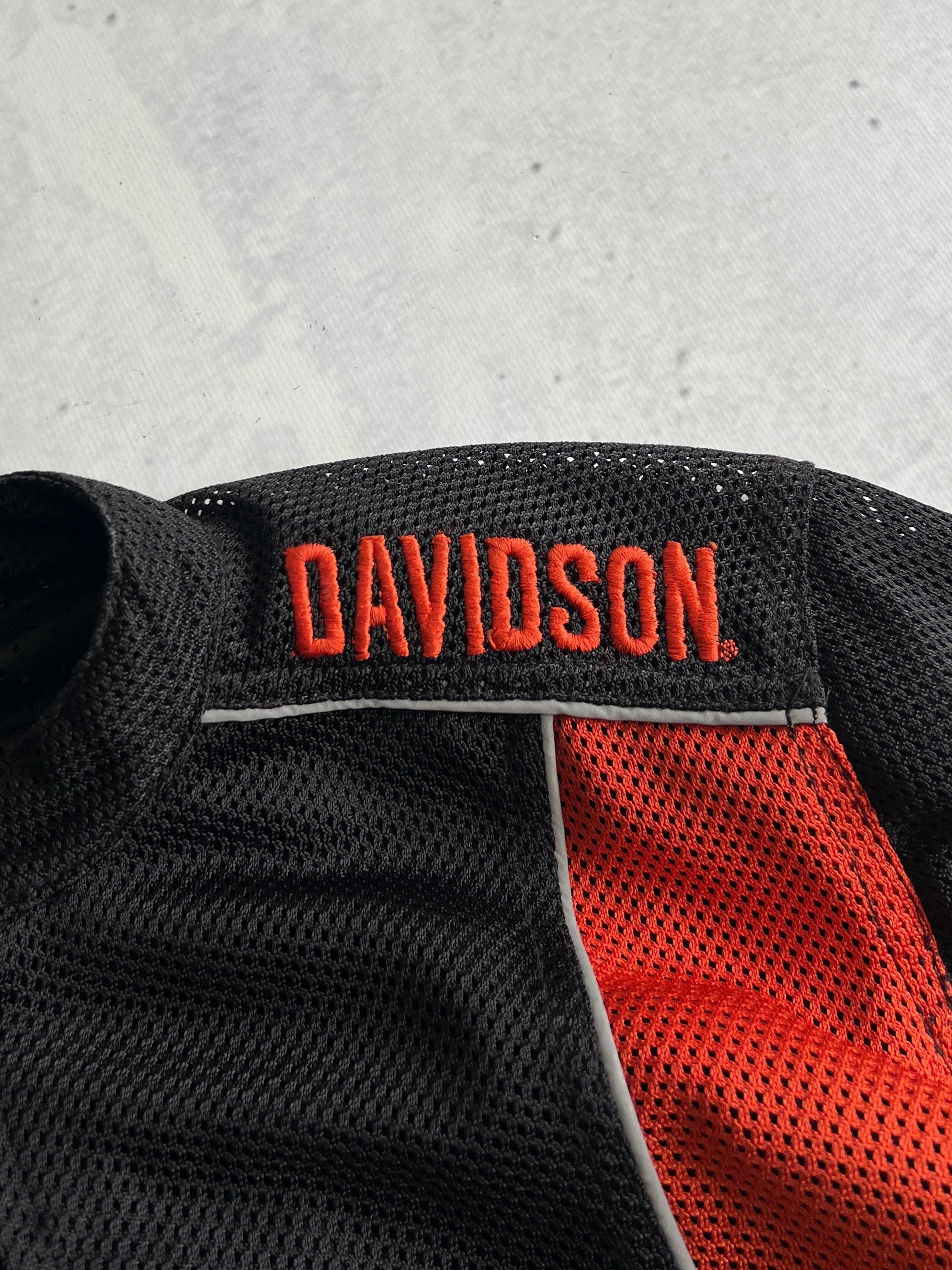 90's Harley Davidson Mesh Zip Up Motorcycle Jacket (Women's L)